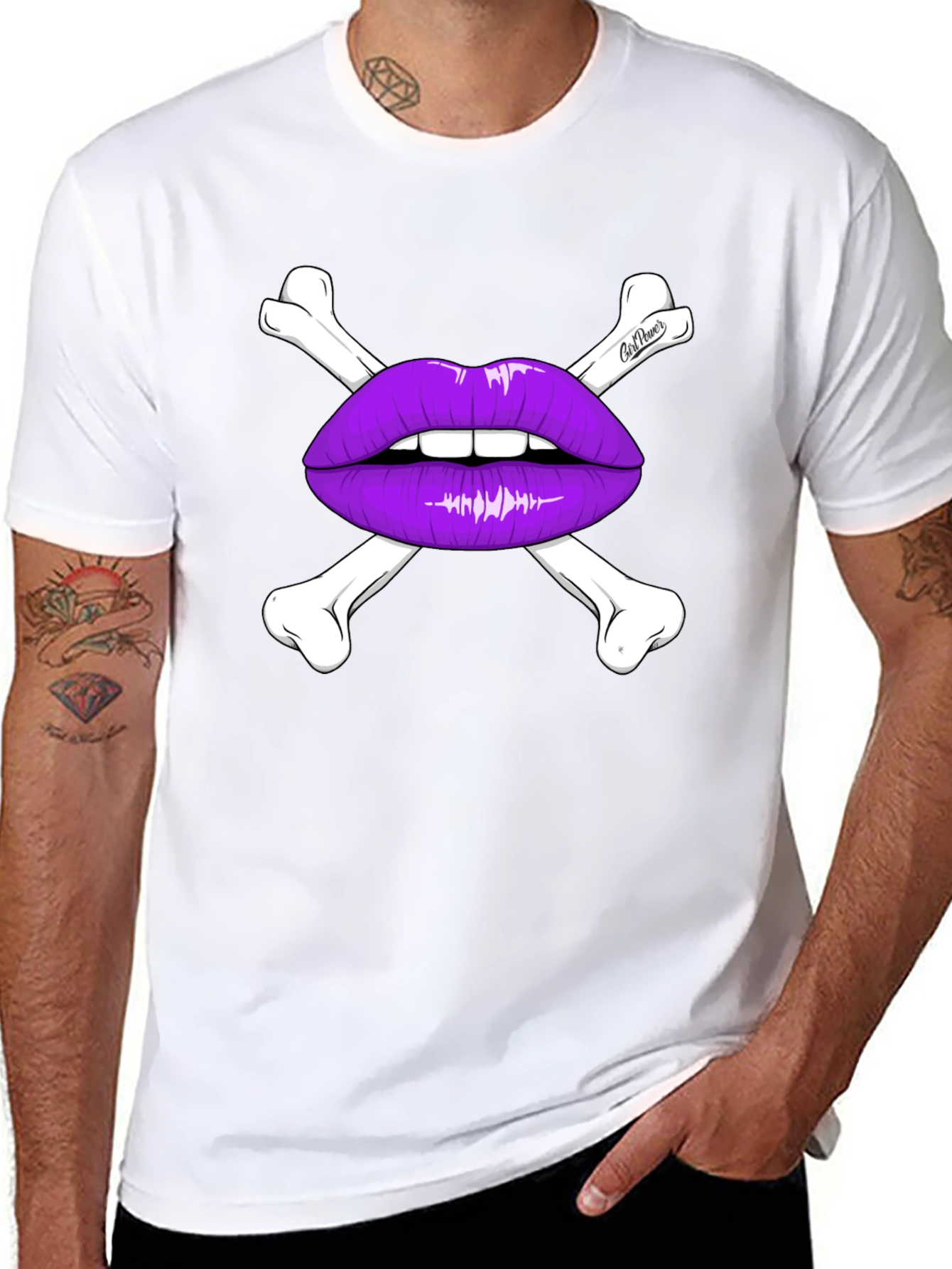 Skull Lips T-Shirt - Edgy Graphic Tee