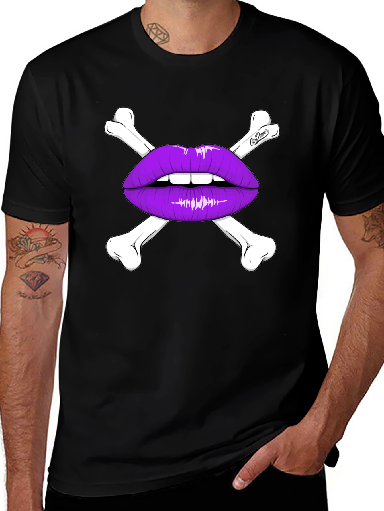 Skull Lips T-Shirt - Edgy Graphic Tee