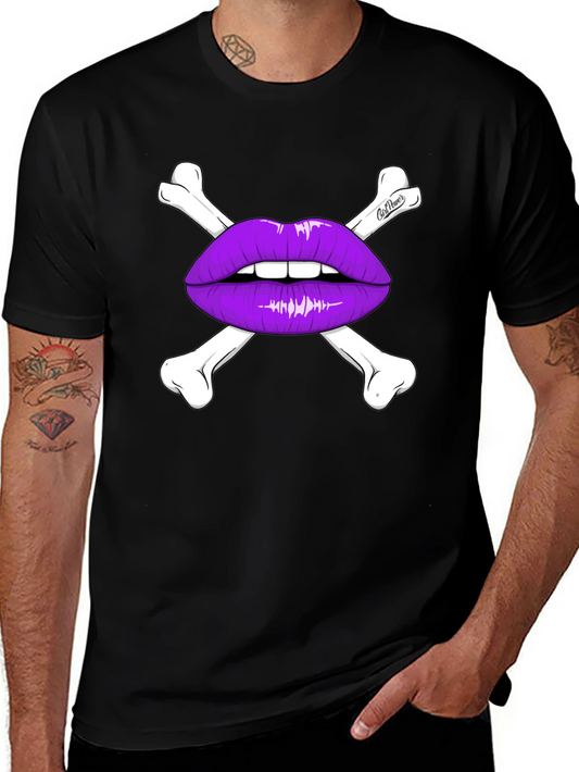 Skull Lips T-Shirt - Edgy Graphic Tee