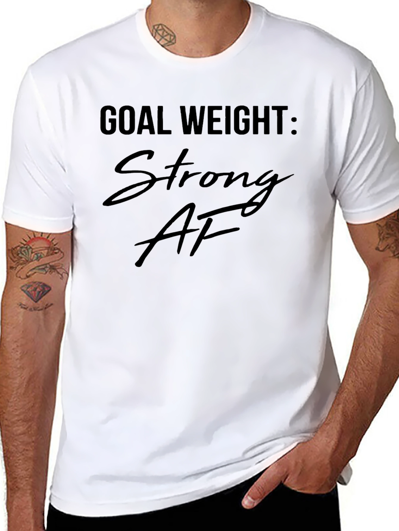 Strong AF Goal Weight T-Shirt - Black