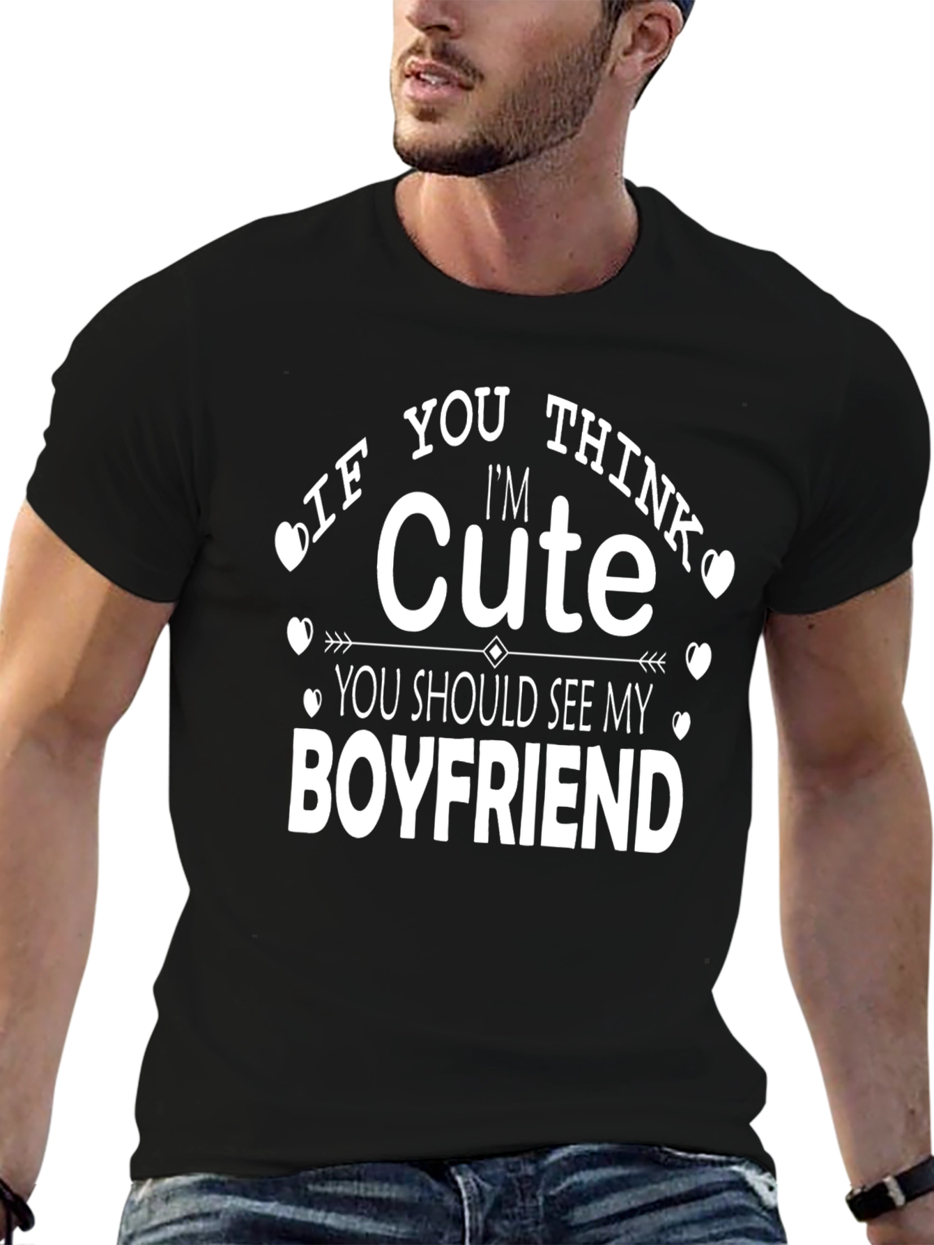 Cute Boyfriend Graphic T-Shirt