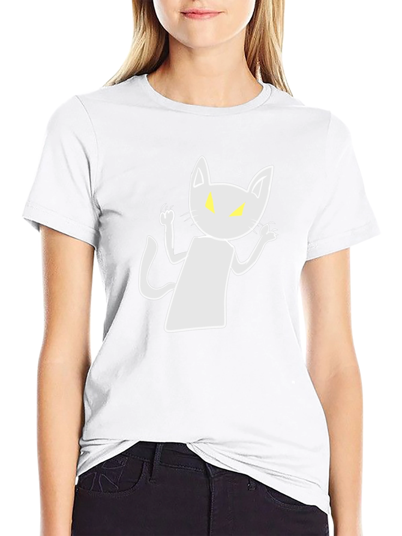 Spooky Cat Graphic Tee - Halloween T-Shirt