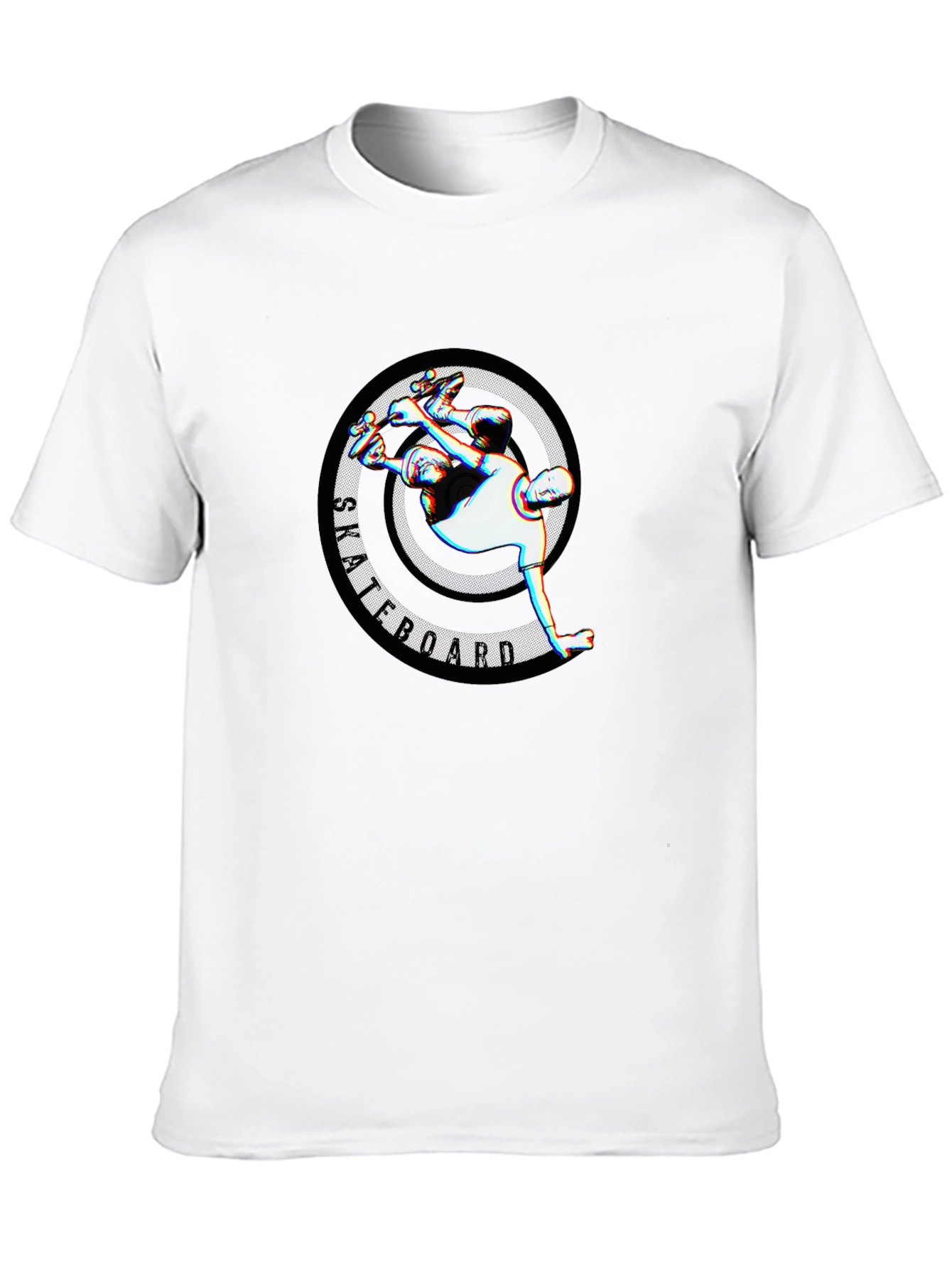 Skateboarder Graphic Tee - Stylish Black T-Shirt