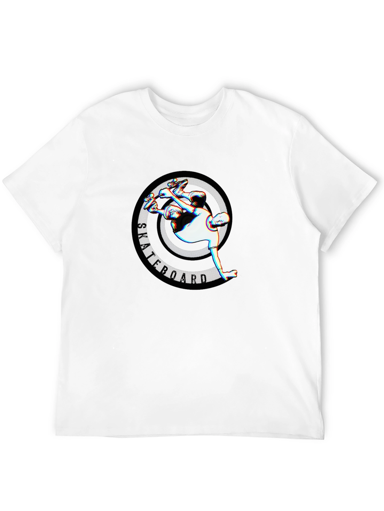 Skateboarder Graphic Tee - Stylish Black T-Shirt