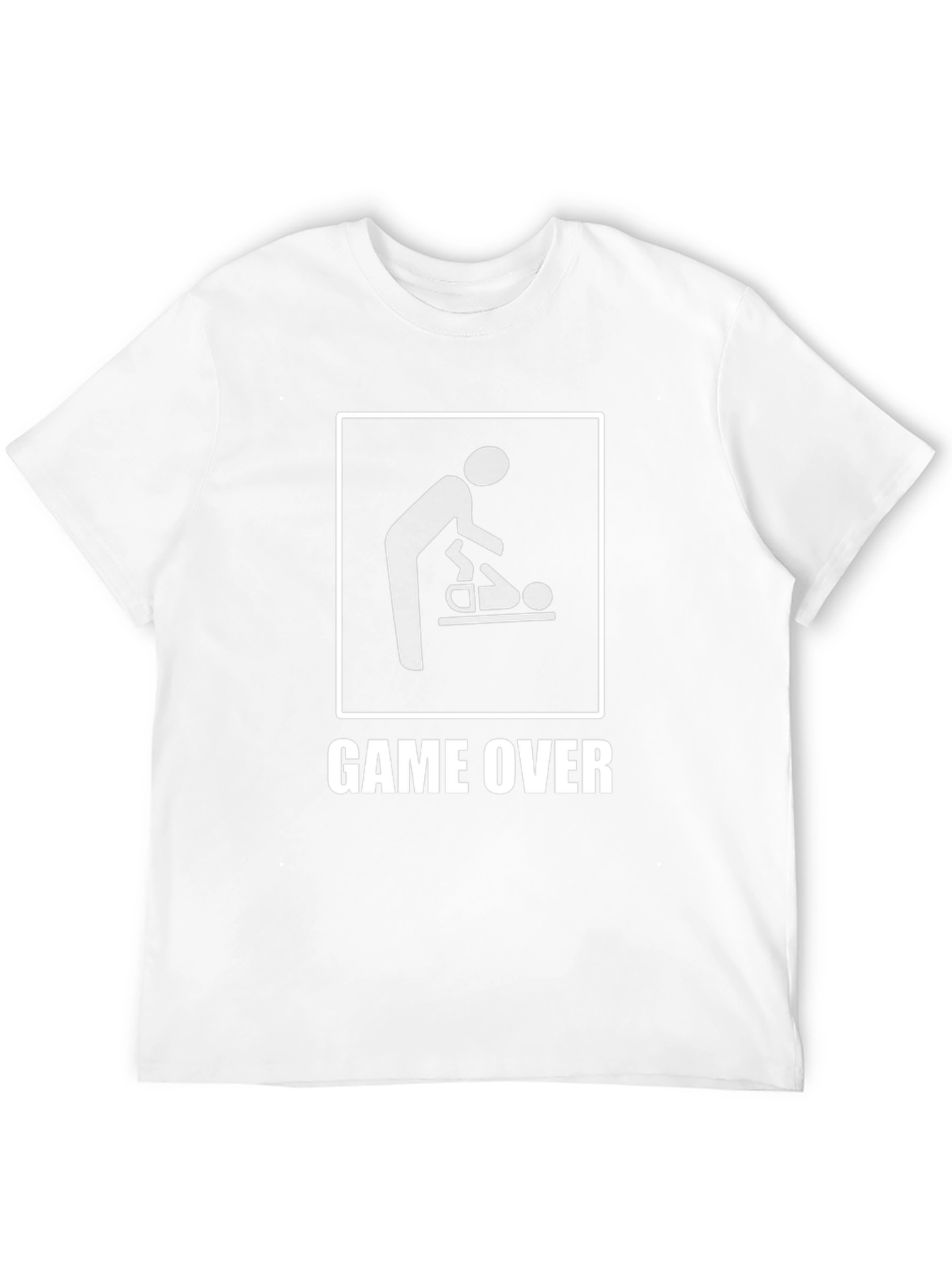 Game Over Dad Changing Baby Funny T-Shirt