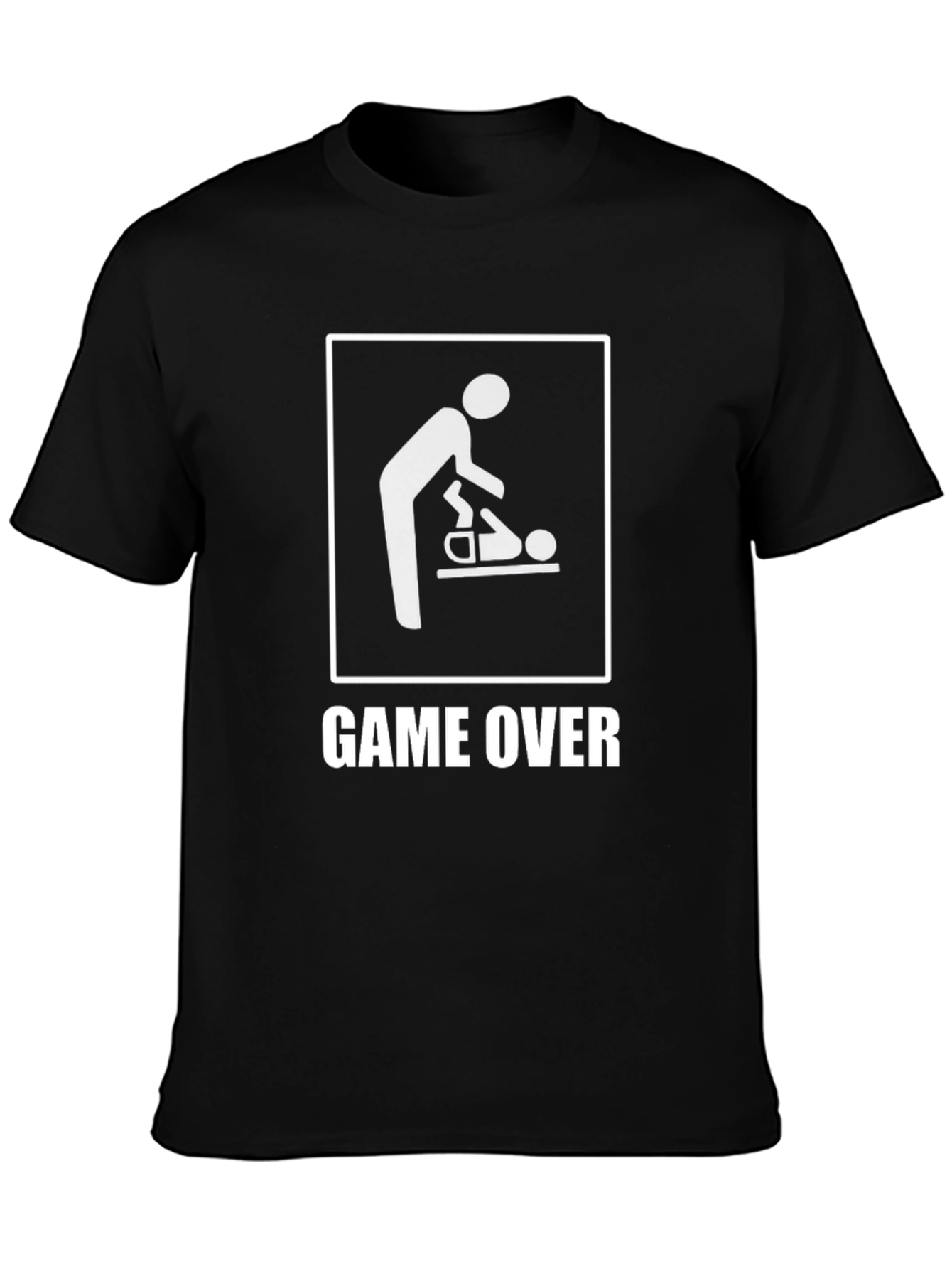 Game Over Dad Changing Baby Funny T-Shirt