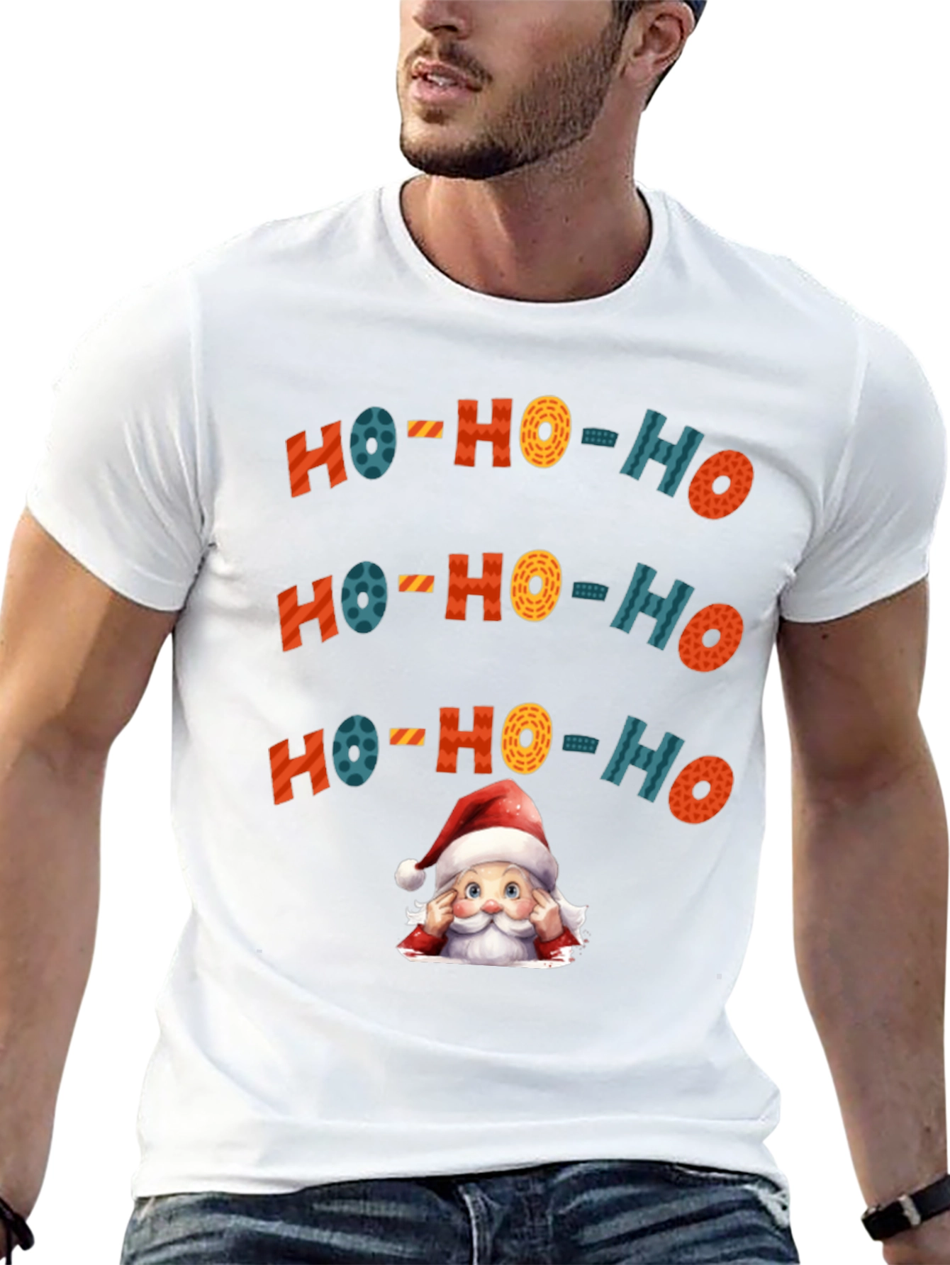 Festive HO-HO-HO Santa T-Shirt