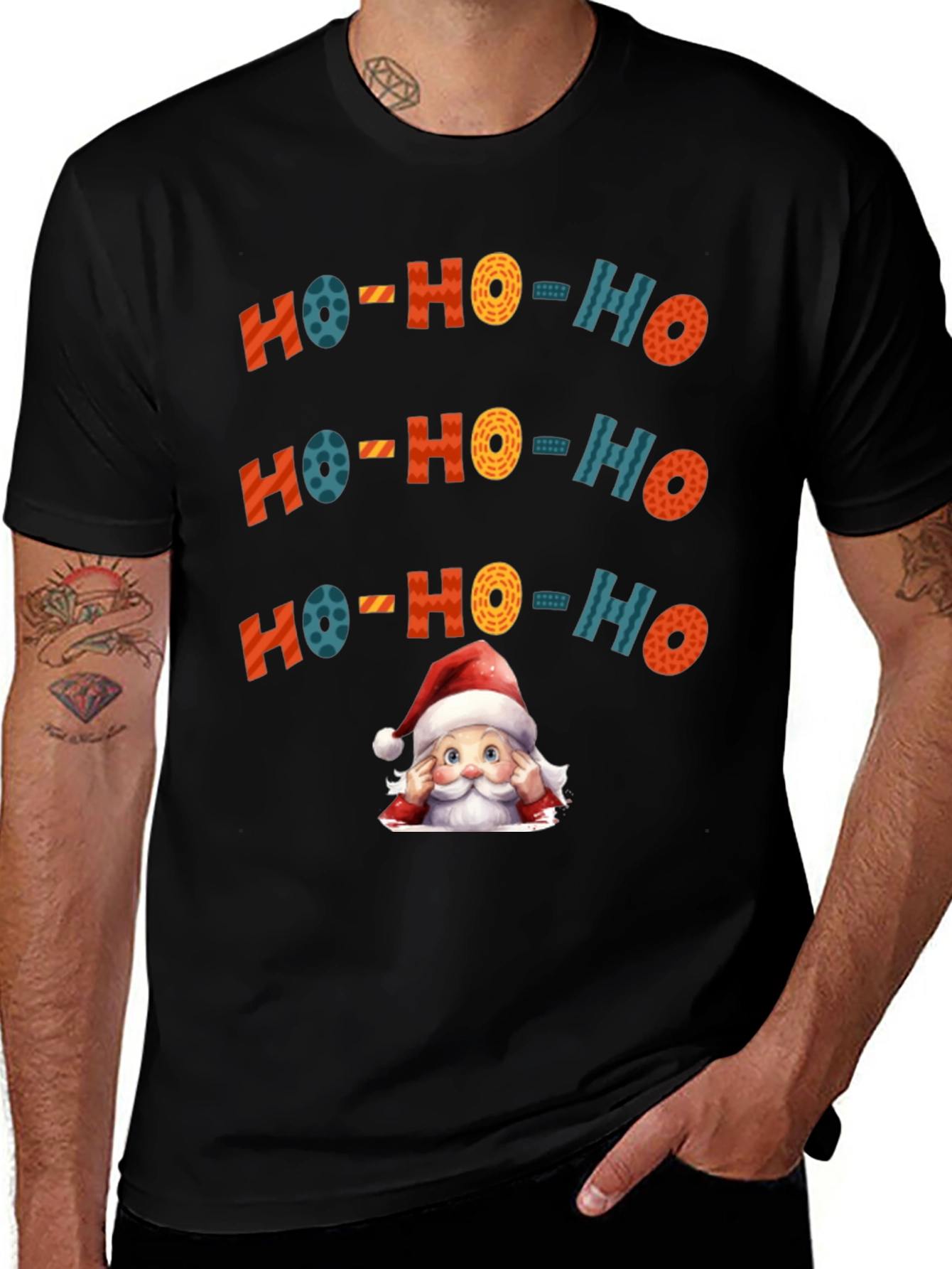 Festive HO-HO-HO Santa T-Shirt