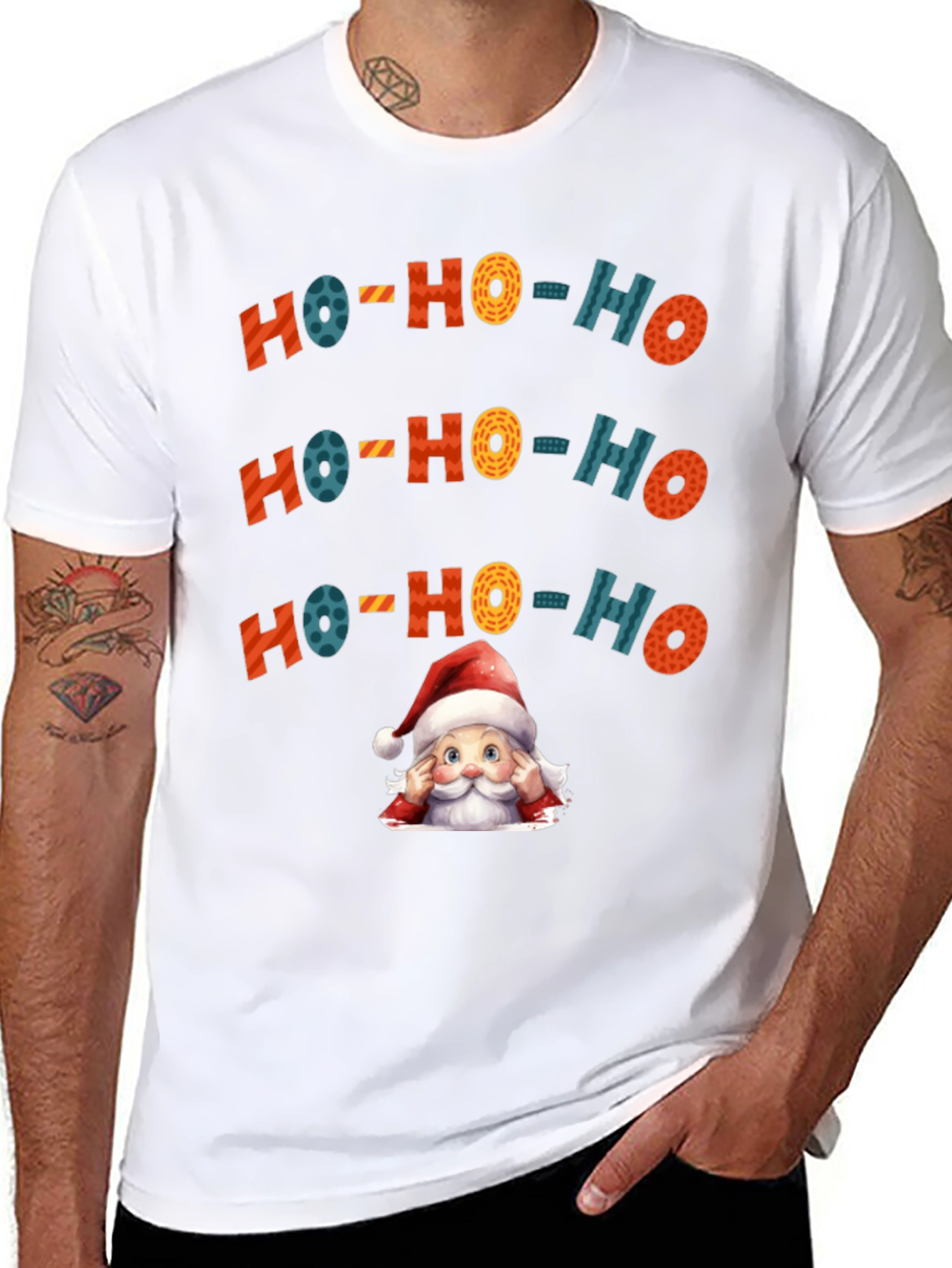 Festive HO-HO-HO Santa T-Shirt