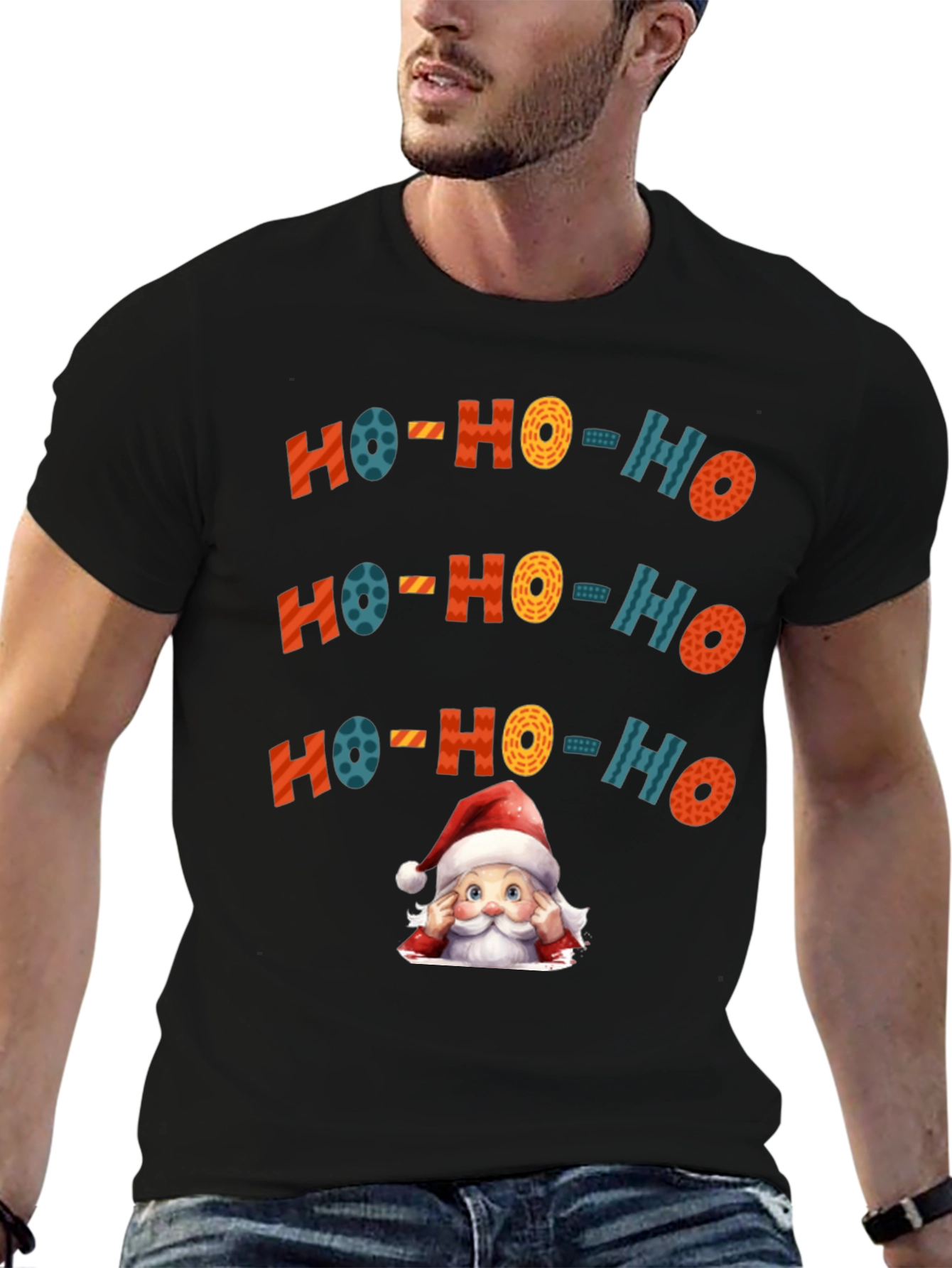 Festive HO-HO-HO Santa T-Shirt