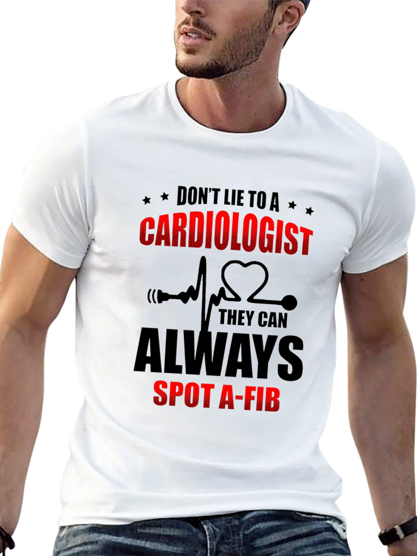 Cardiologist Spot A-Fib Graphic T-Shirt