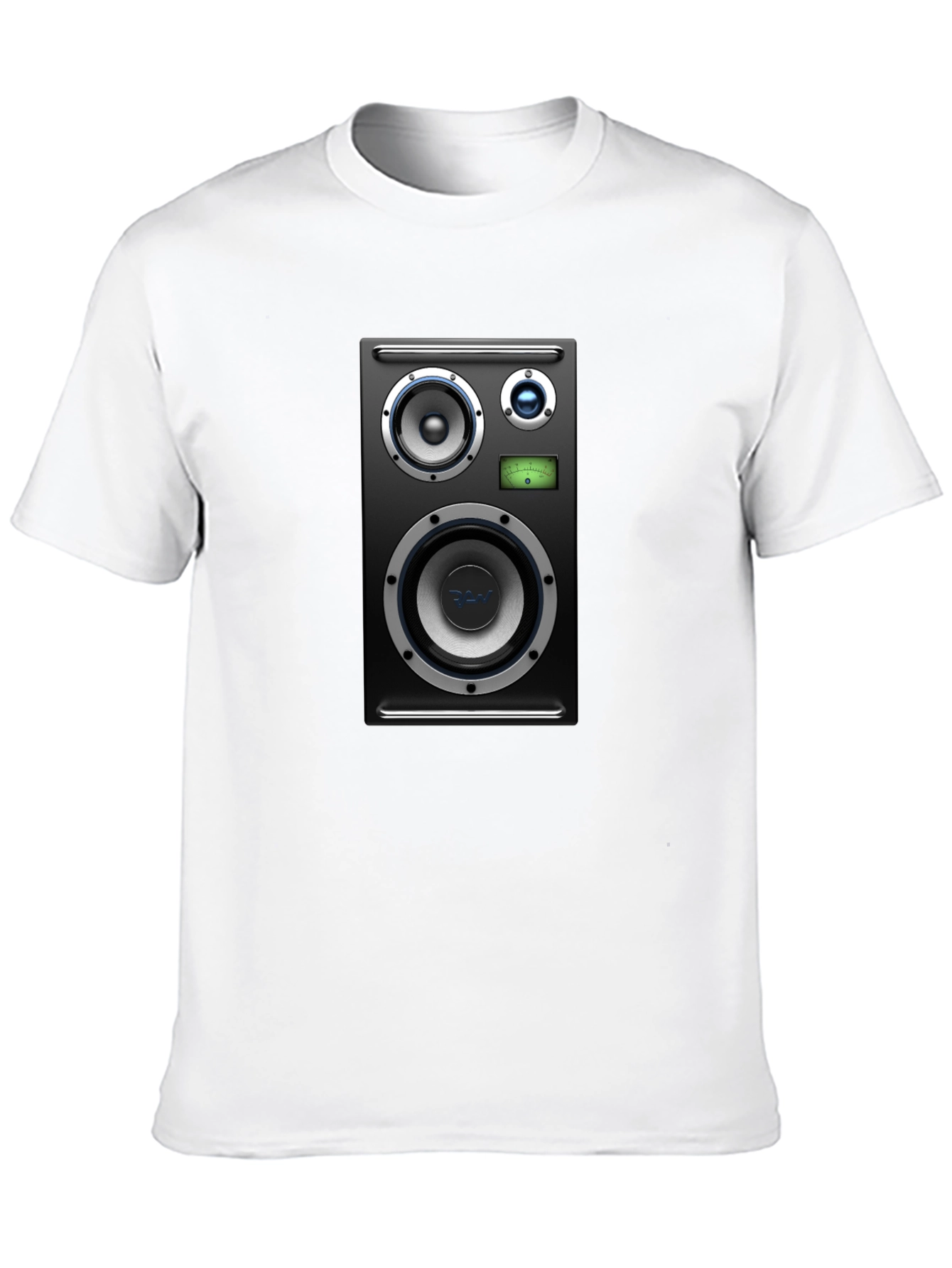 Speaker Graphic Tee - Black Cotton T-Shirt