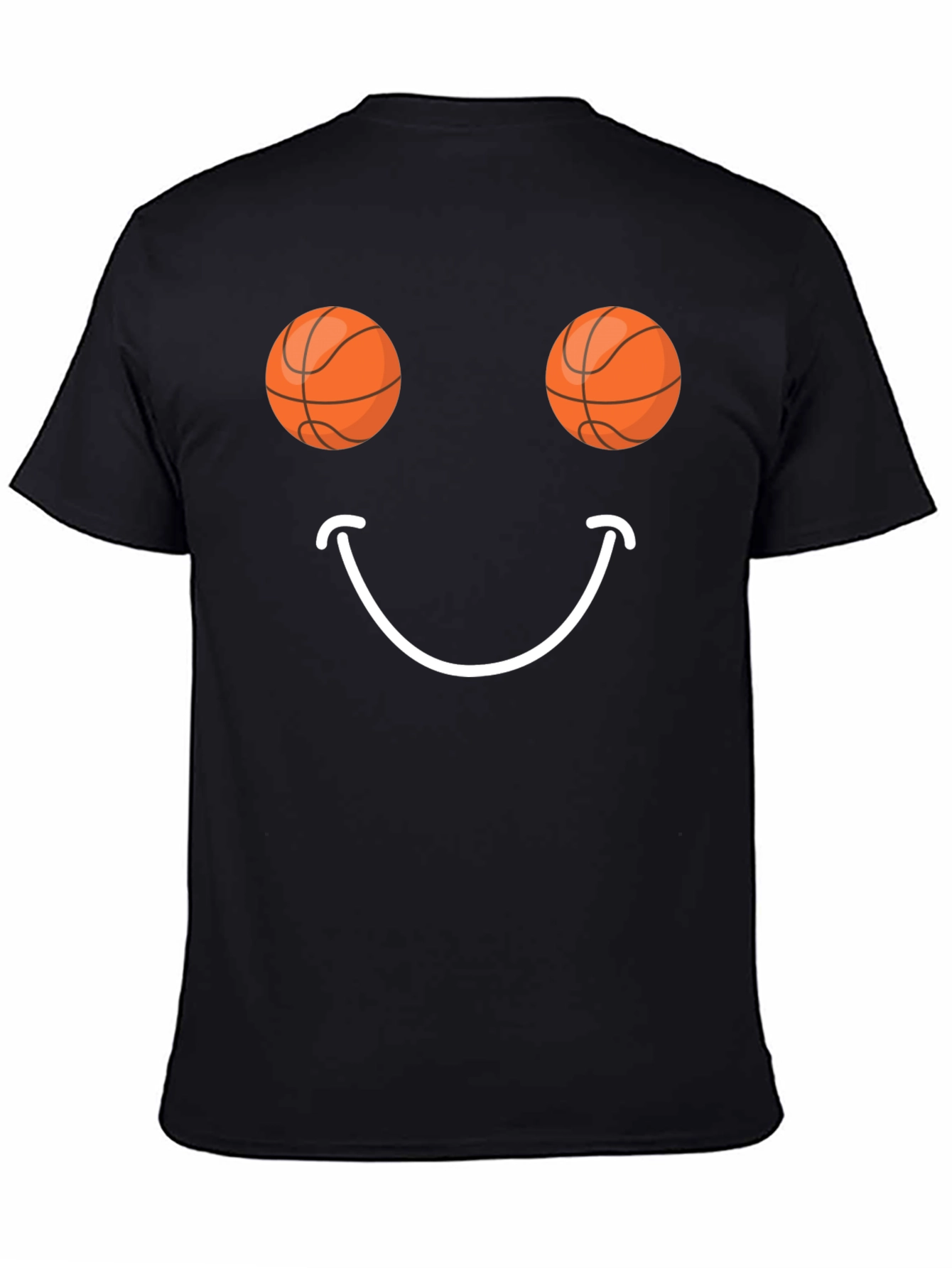 Basketball Smiley Face Graphic Tee