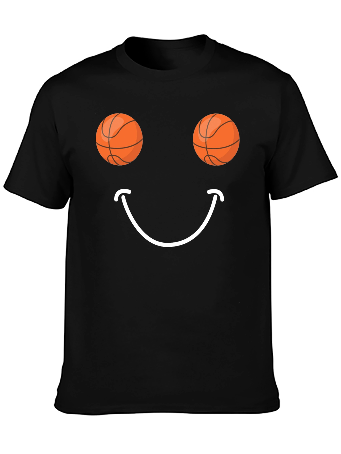 Basketball Smiley Face Graphic Tee