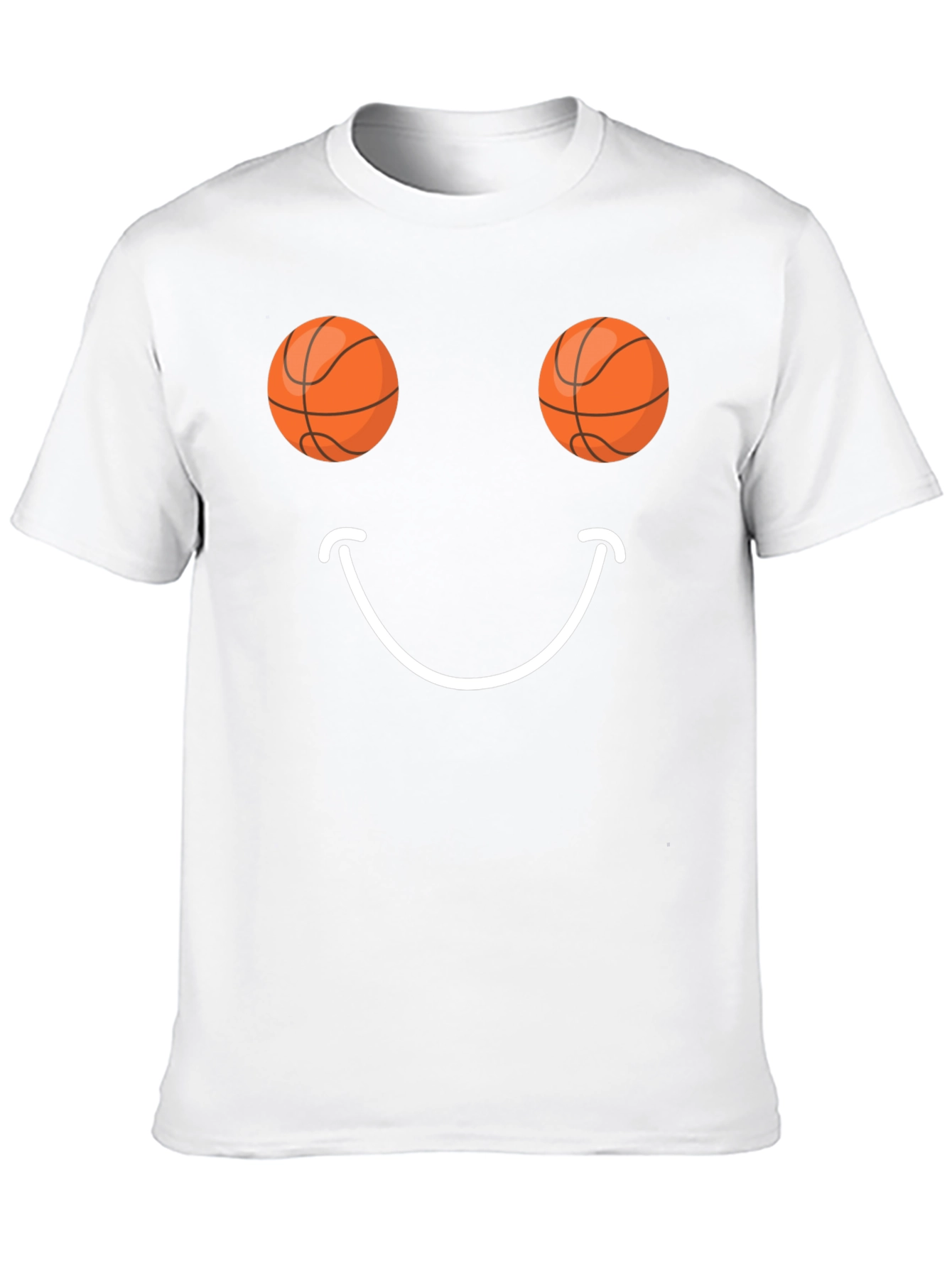 Basketball Smiley Face Graphic Tee