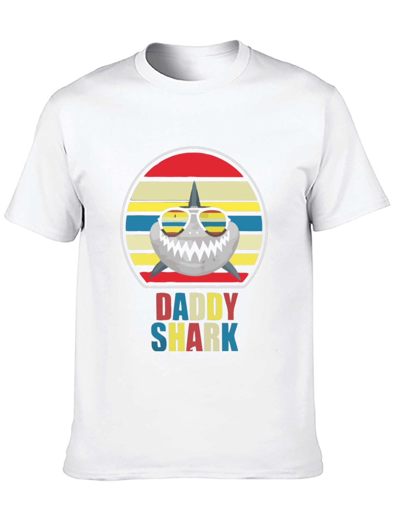 Daddy Shark Graphic Tee - Fun Family Apparel
