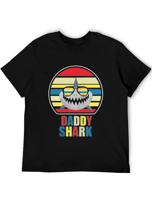 Daddy Shark Graphic Tee - Fun Family Apparel