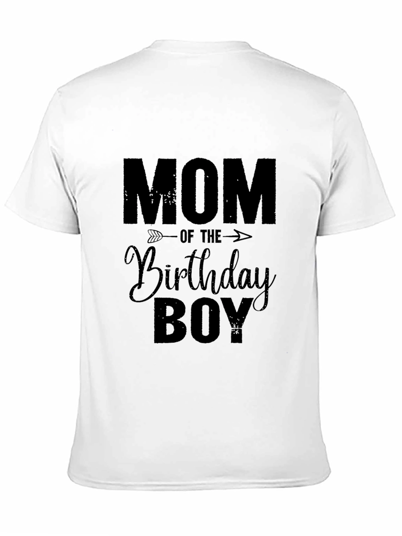 Mom of the Birthday Boy Black T-Shirt