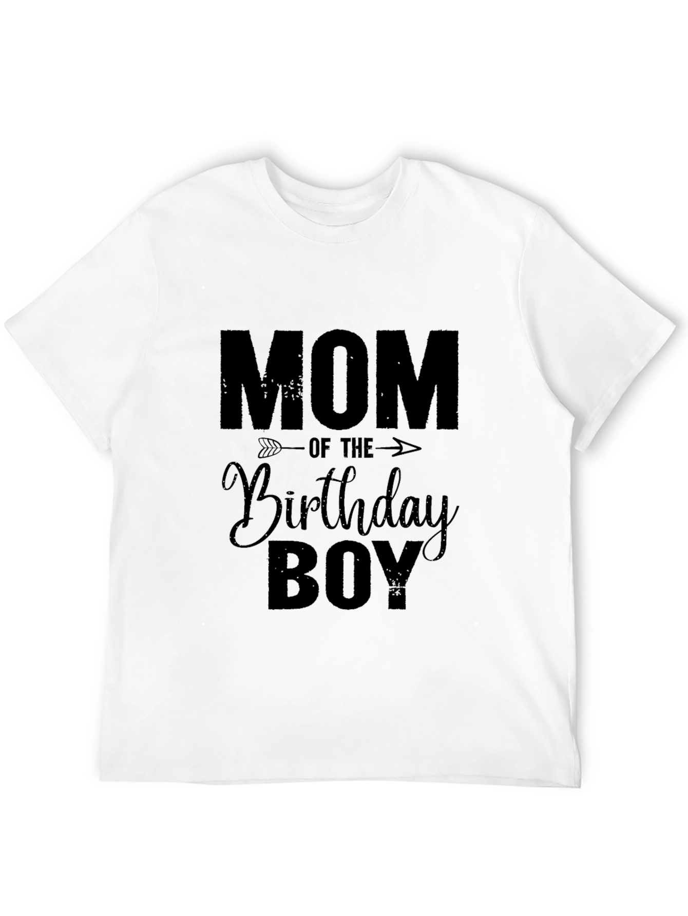 Mom of the Birthday Boy Black T-Shirt