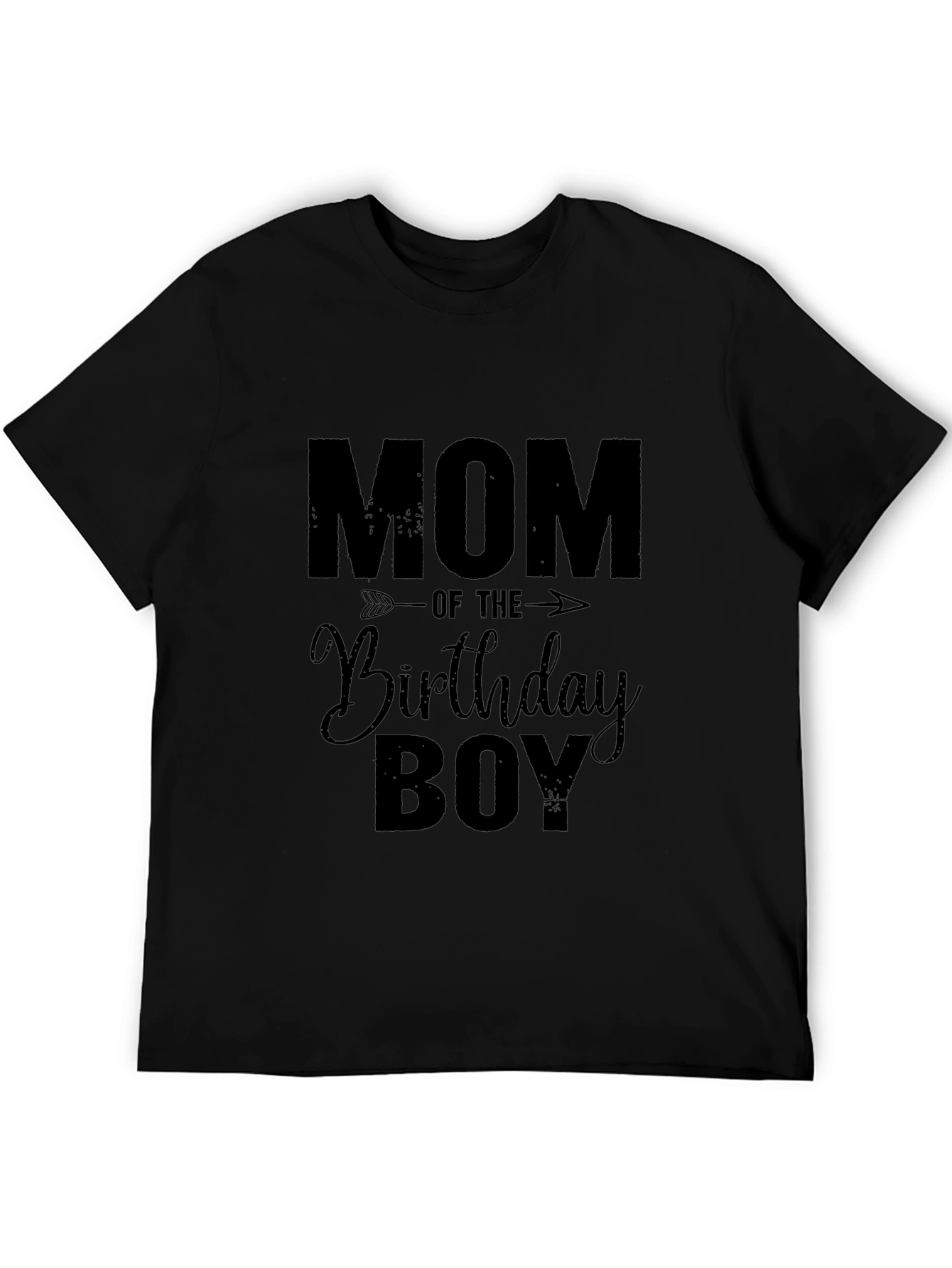 Mom of the Birthday Boy Black T-Shirt