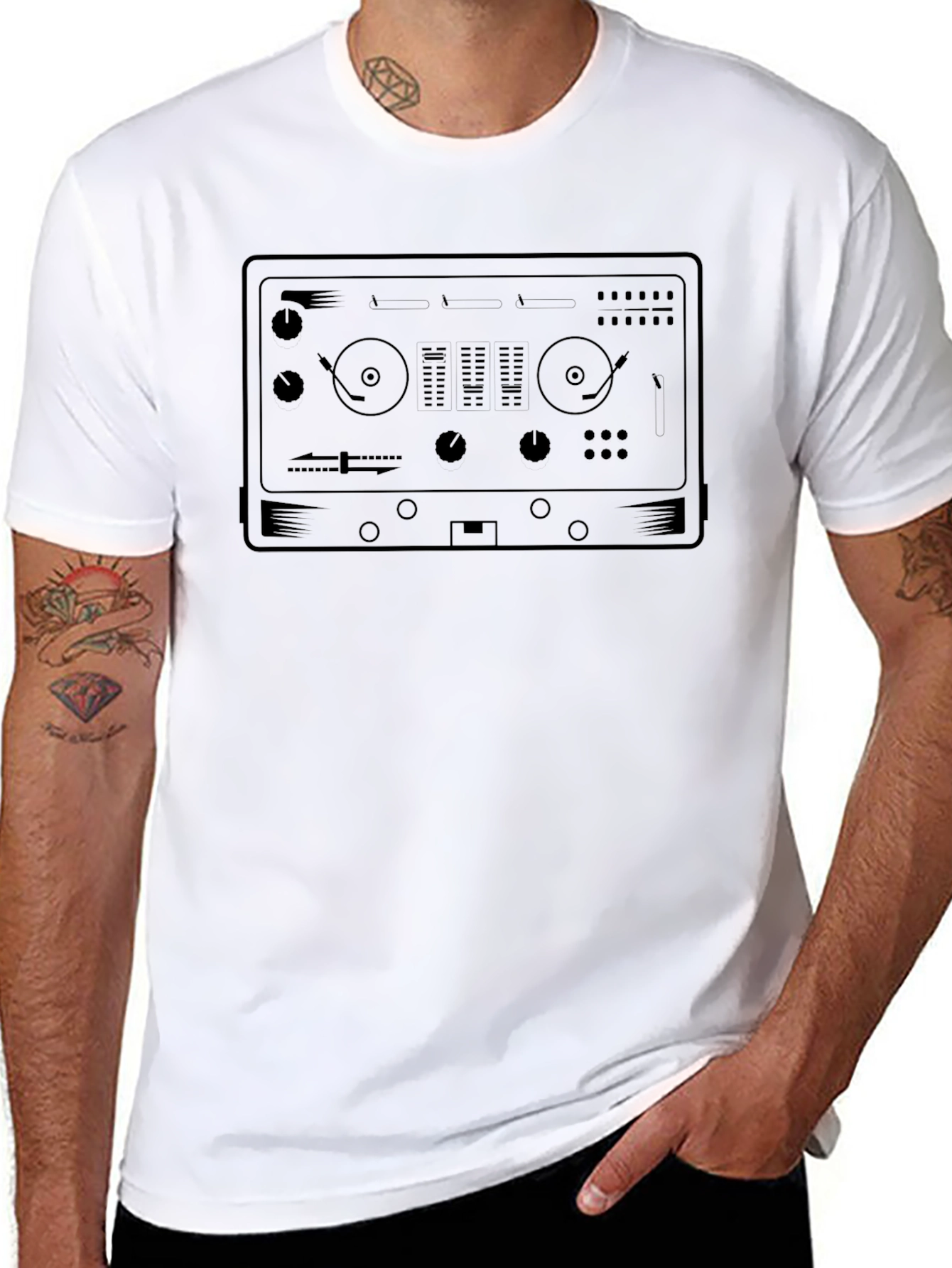 DJ Mixer Graphic Tee - Black