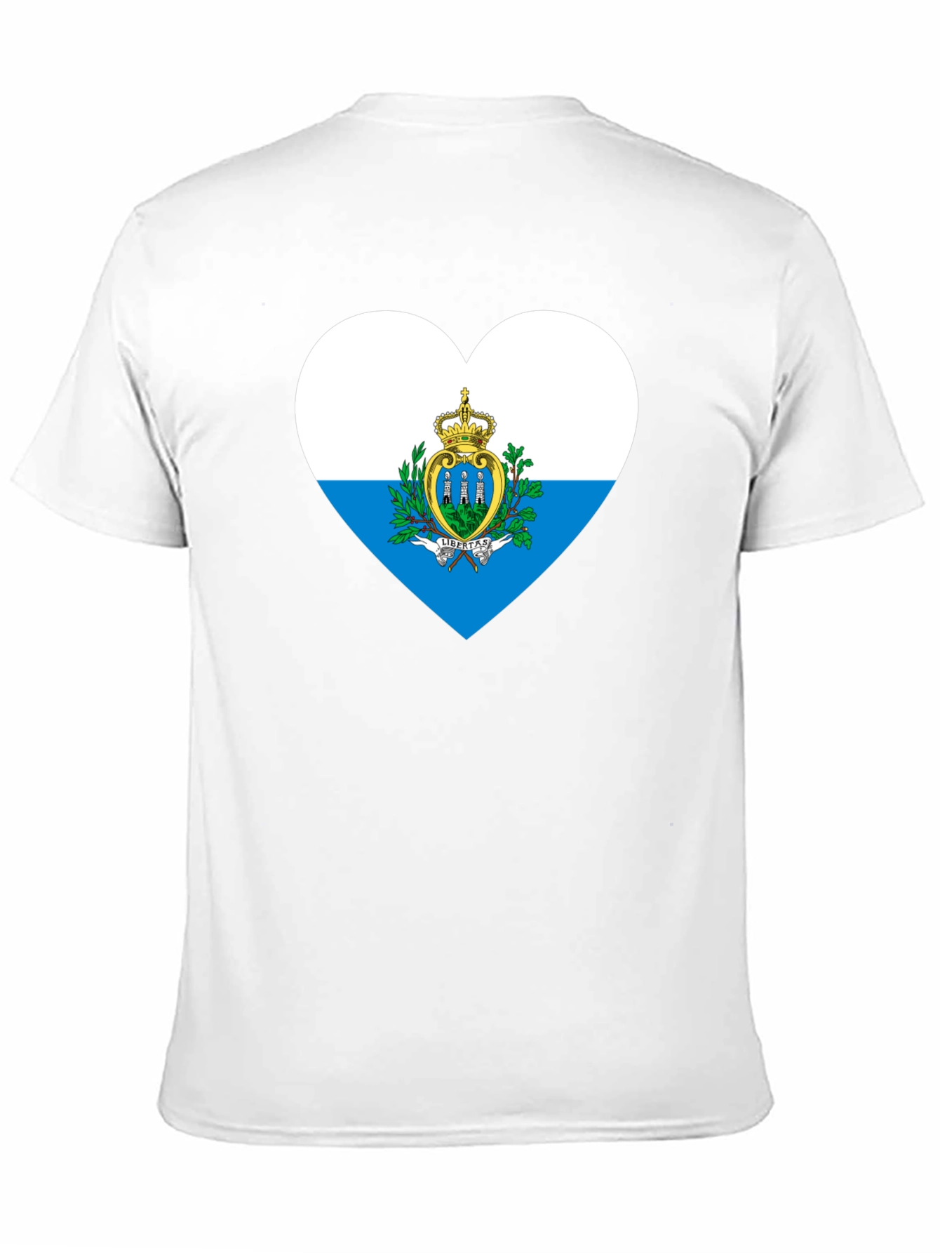 San Marino Flag Heart T-Shirt