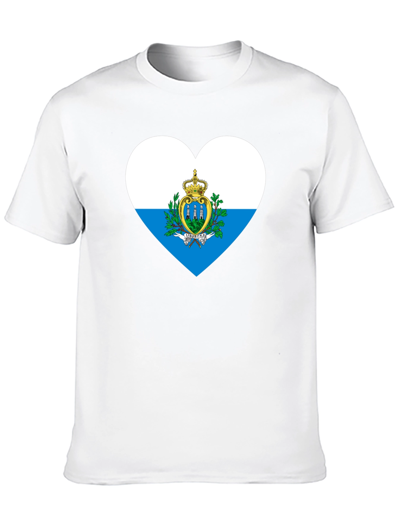 San Marino Flag Heart T-Shirt