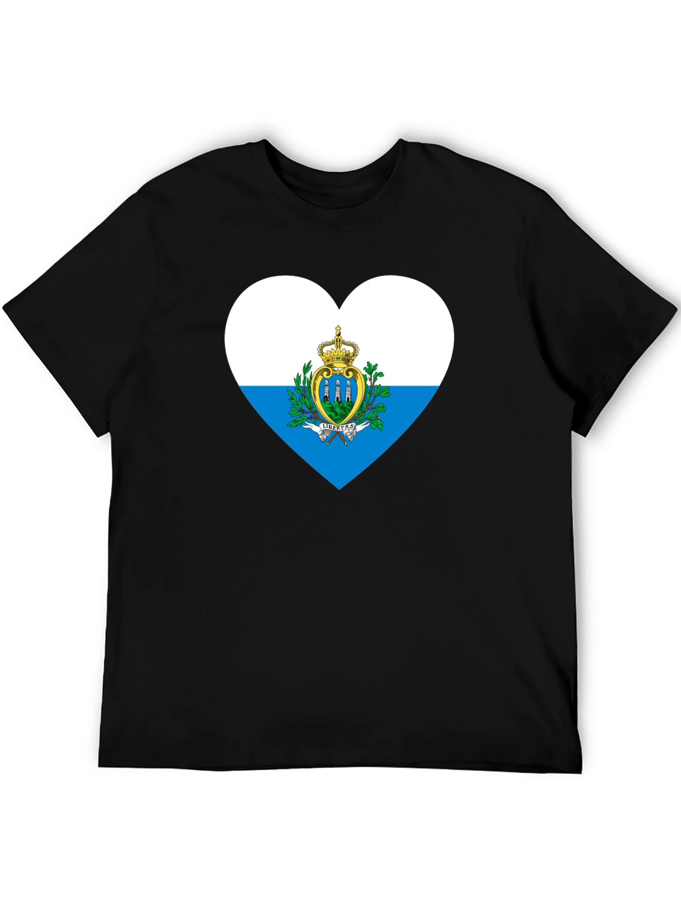 San Marino Flag Heart T-Shirt