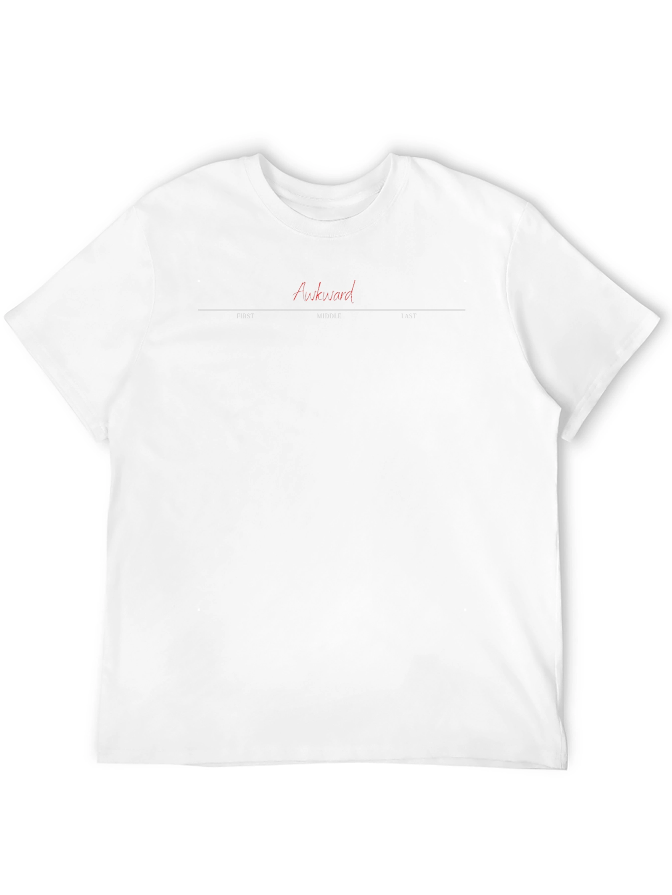 Awkward Middle Name Black T-Shirt