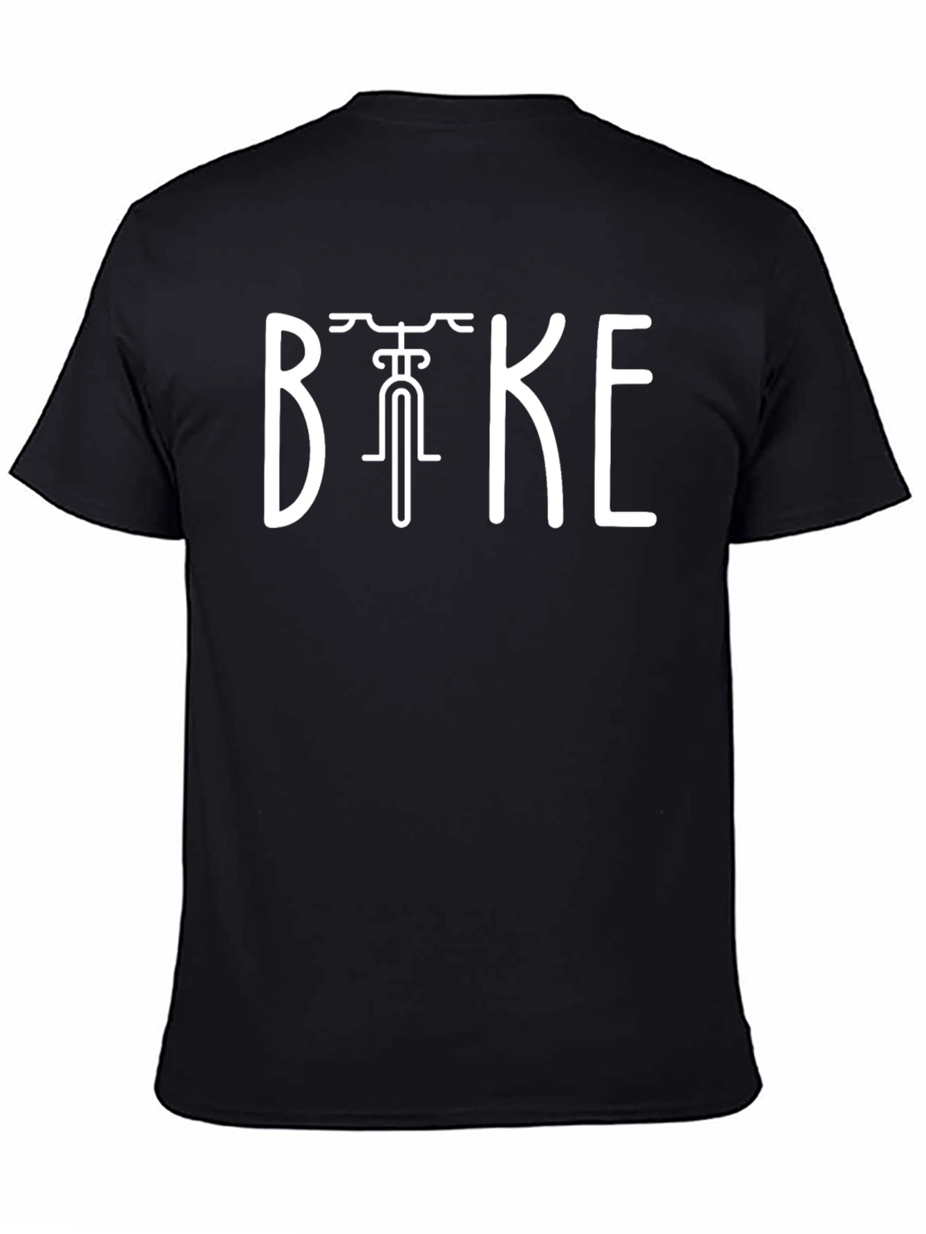 Cool Biker Graphic Tee - Black Cotton Blend