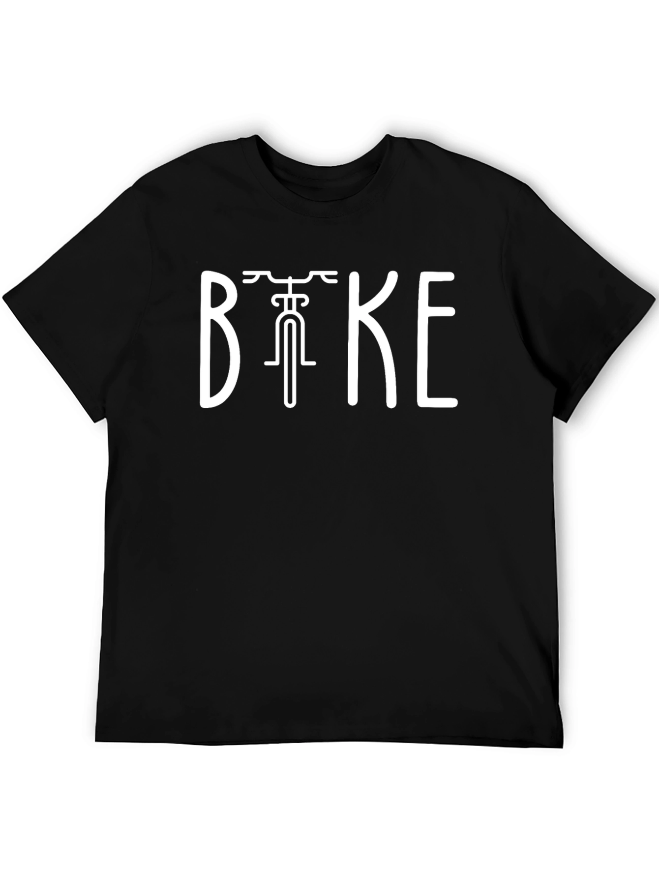 Cool Biker Graphic Tee - Black Cotton Blend