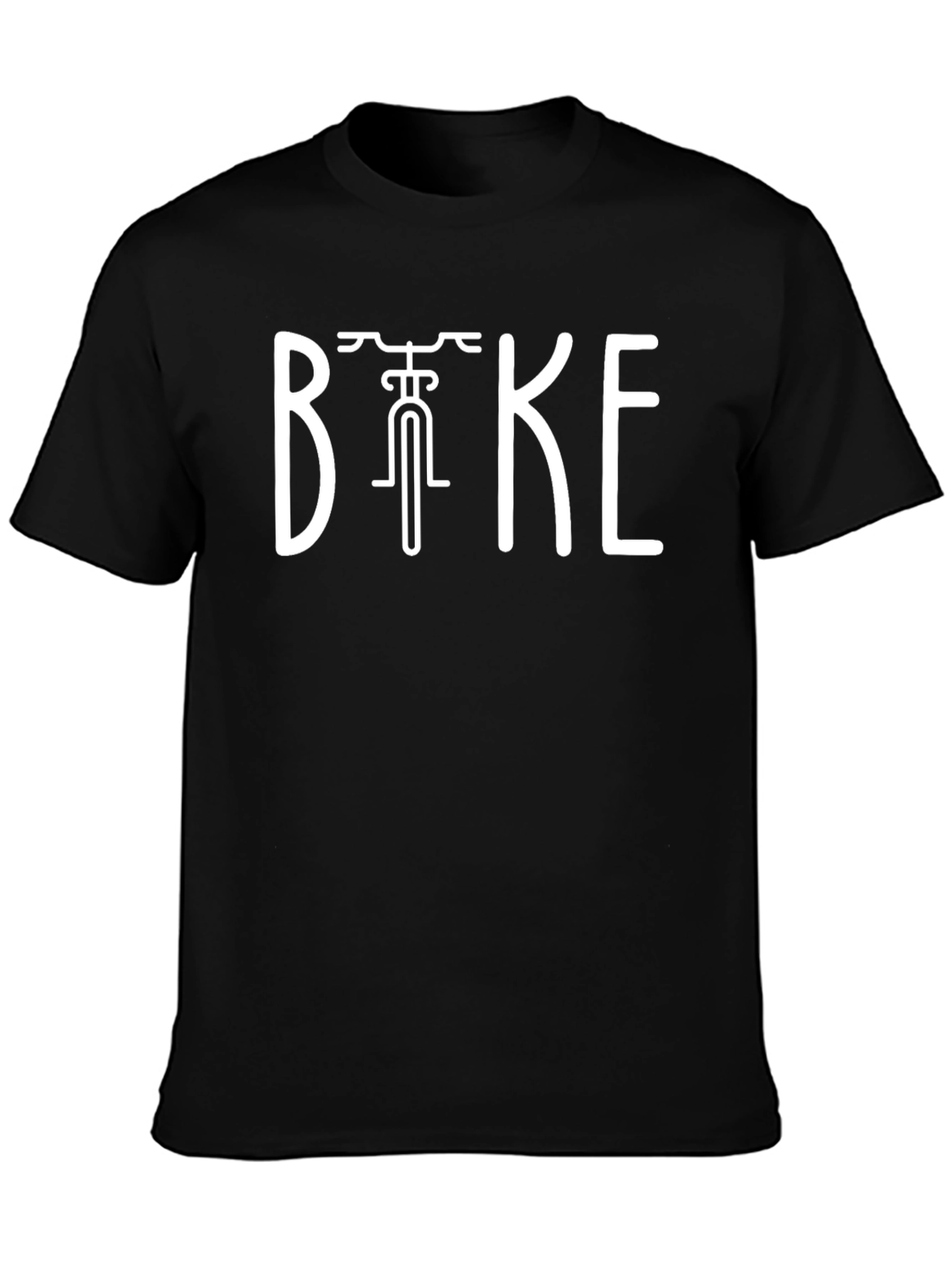 Cool Biker Graphic Tee - Black Cotton Blend