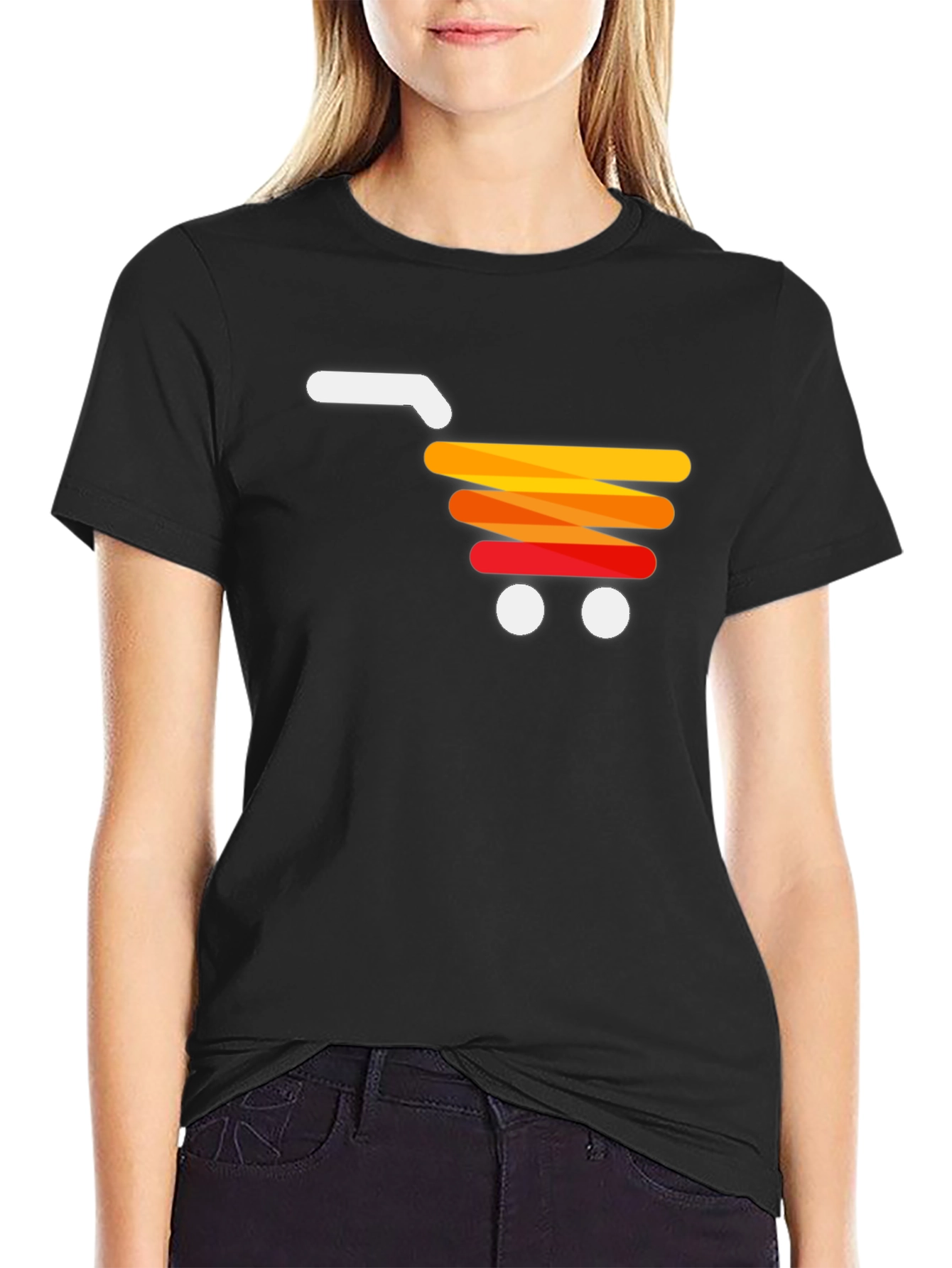 Modern Shopping Cart Graphic T-Shirt
