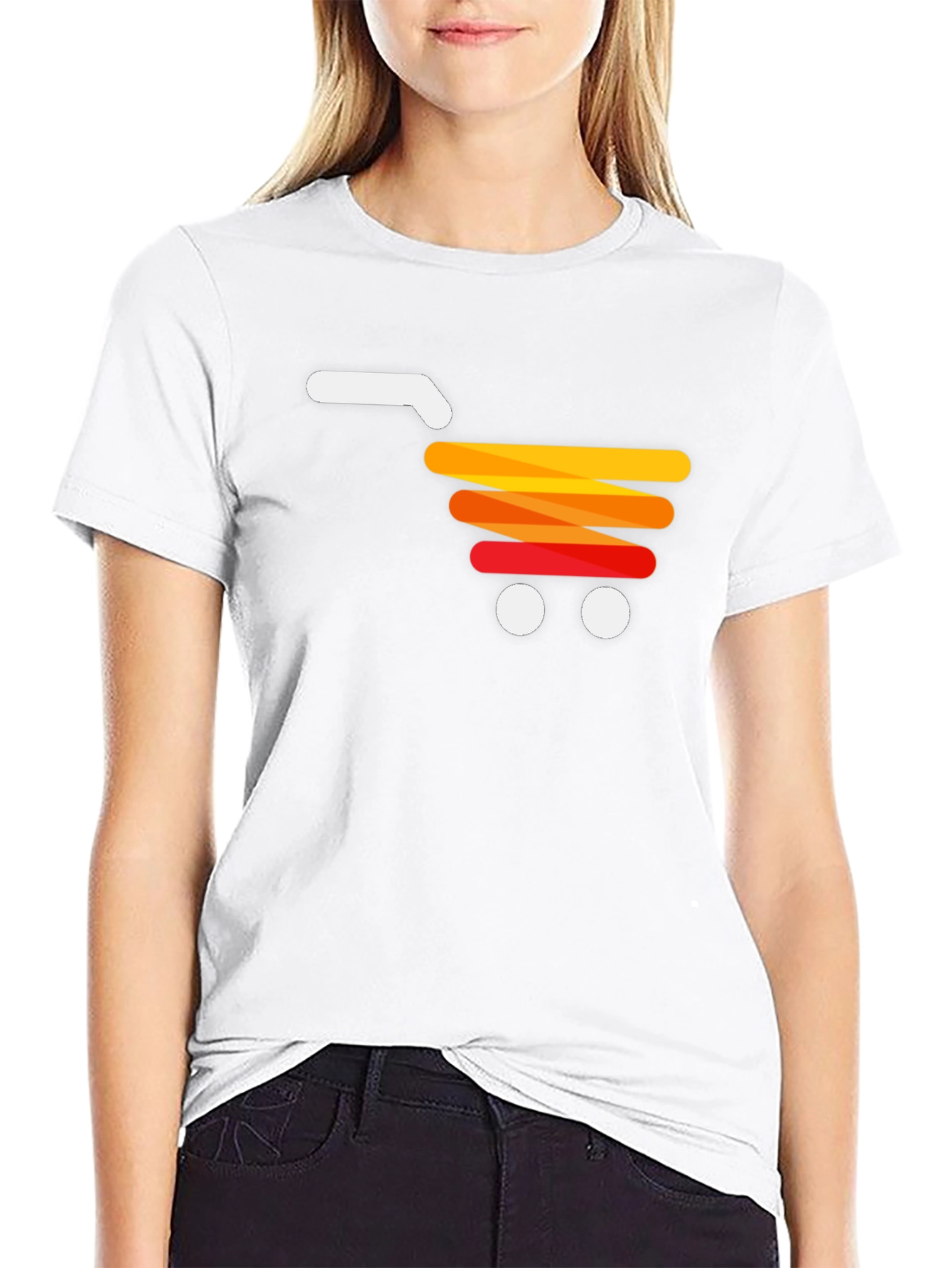 Modern Shopping Cart Graphic T-Shirt