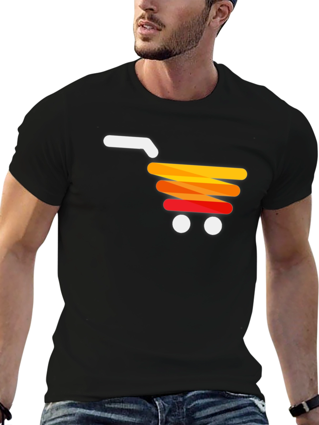 Modern Shopping Cart Graphic T-Shirt