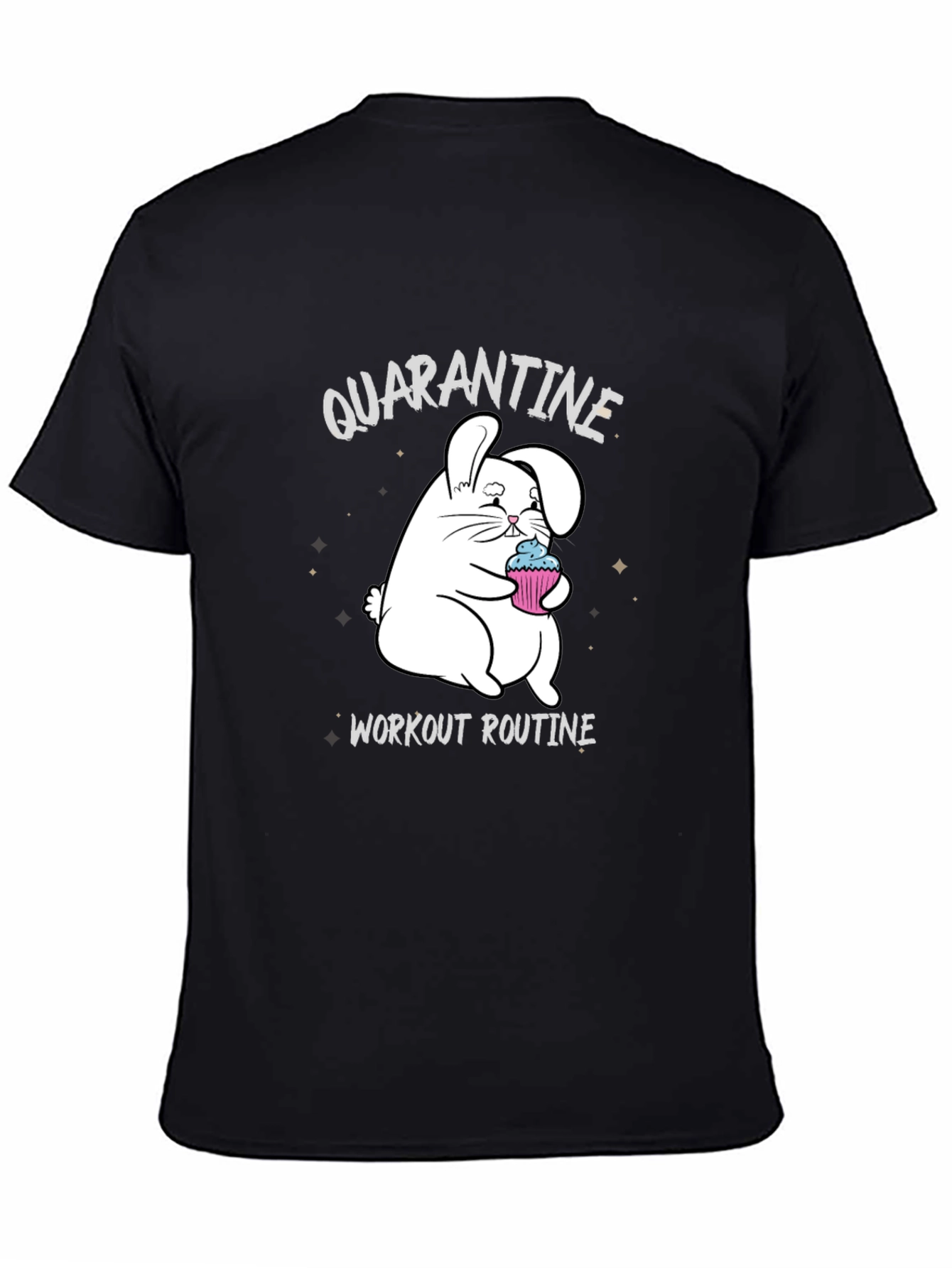 Quarantine Workout Routine Funny Bunny T-Shirt