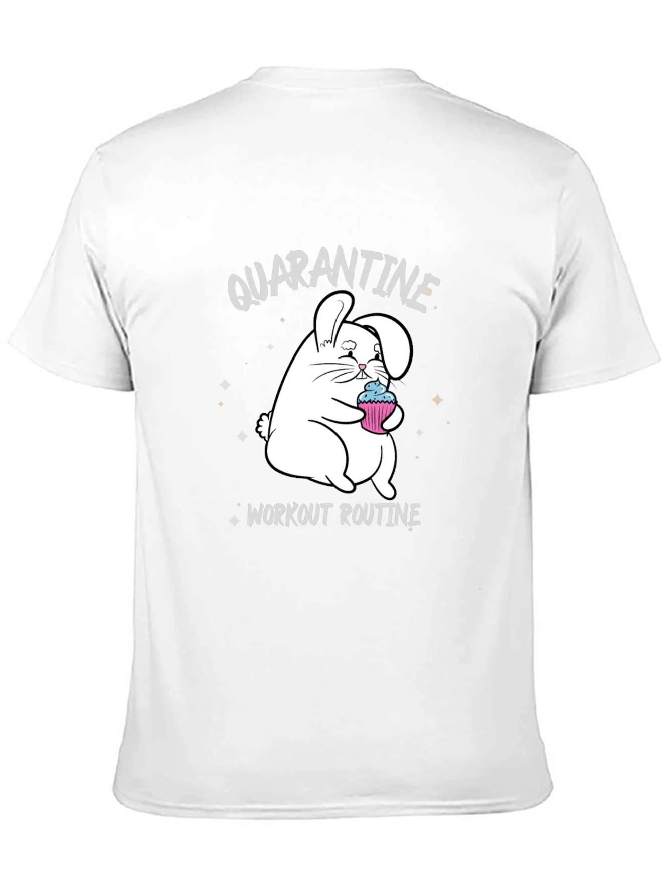 Quarantine Workout Routine Funny Bunny T-Shirt