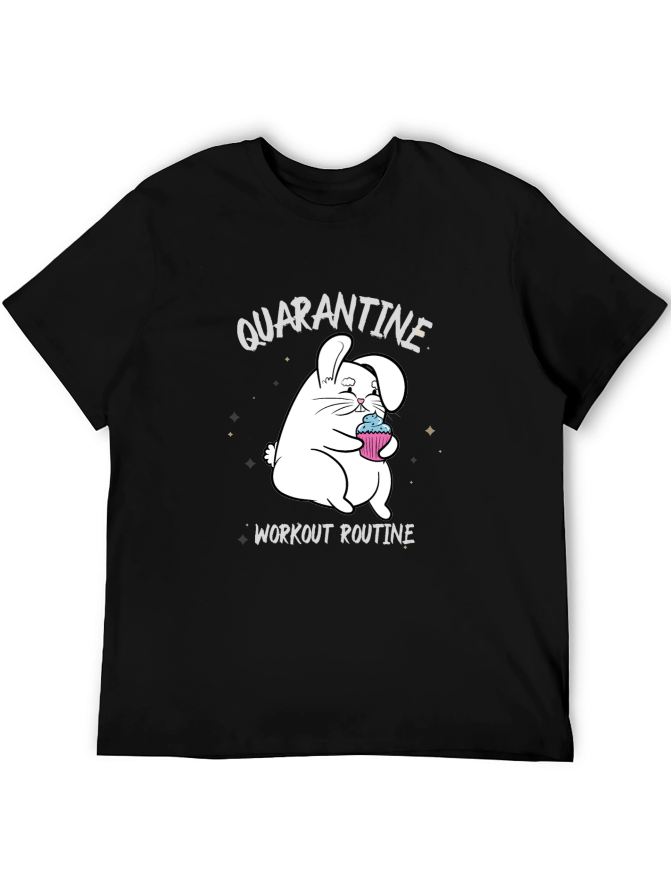 Quarantine Workout Routine Funny Bunny T-Shirt
