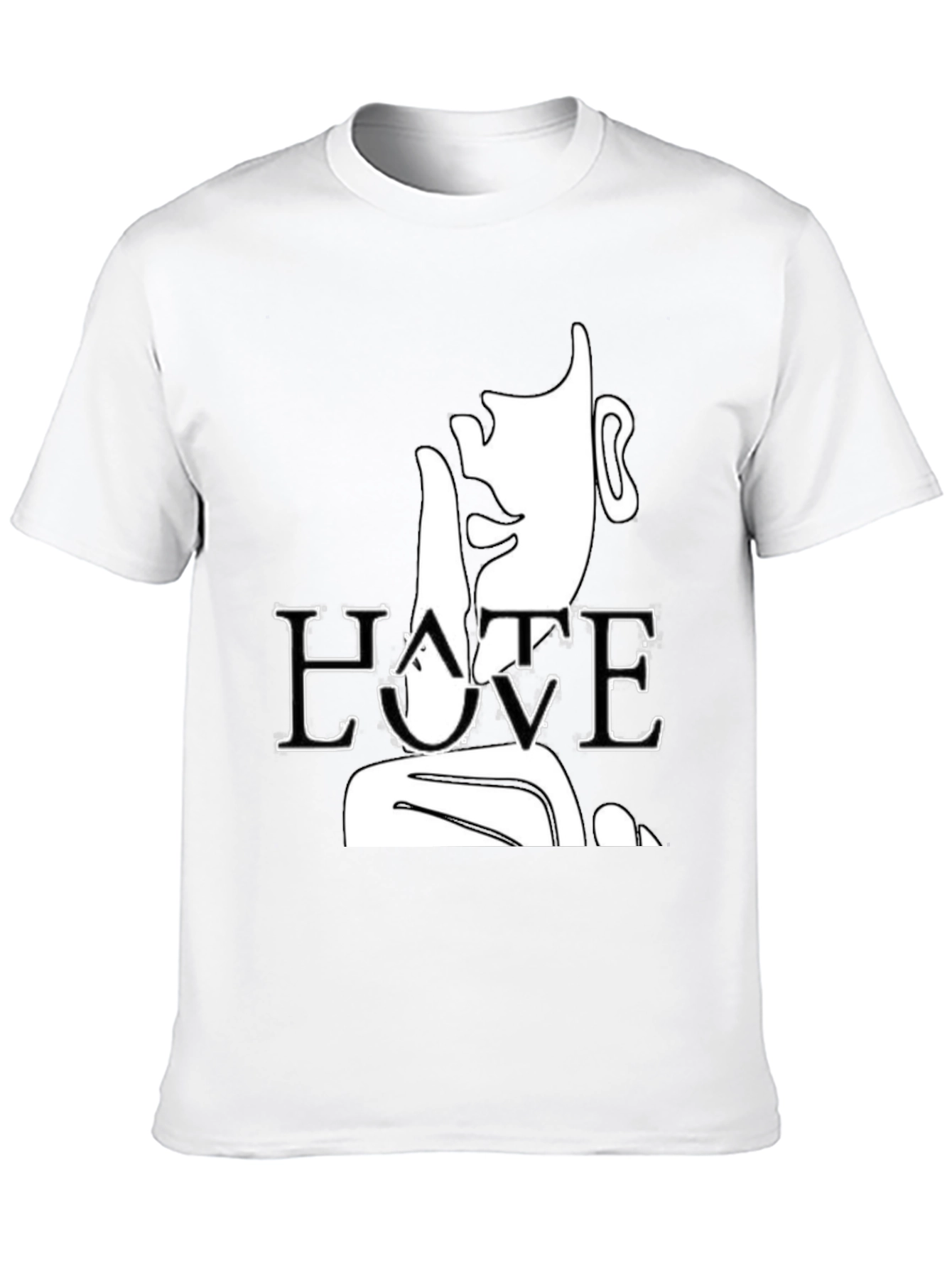 Hate Love Graphic T-Shirt - Black