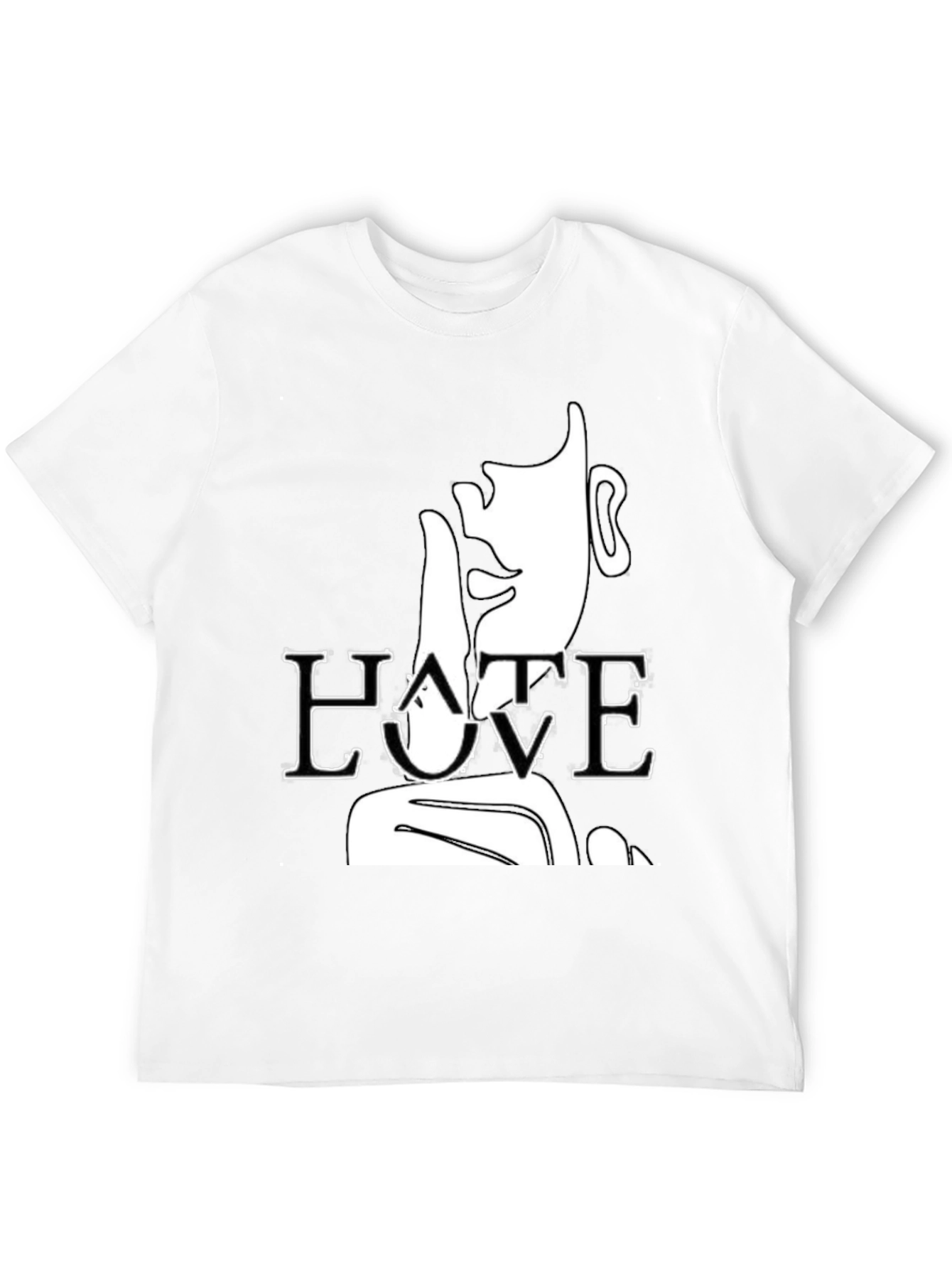 Hate Love Graphic T-Shirt - Black