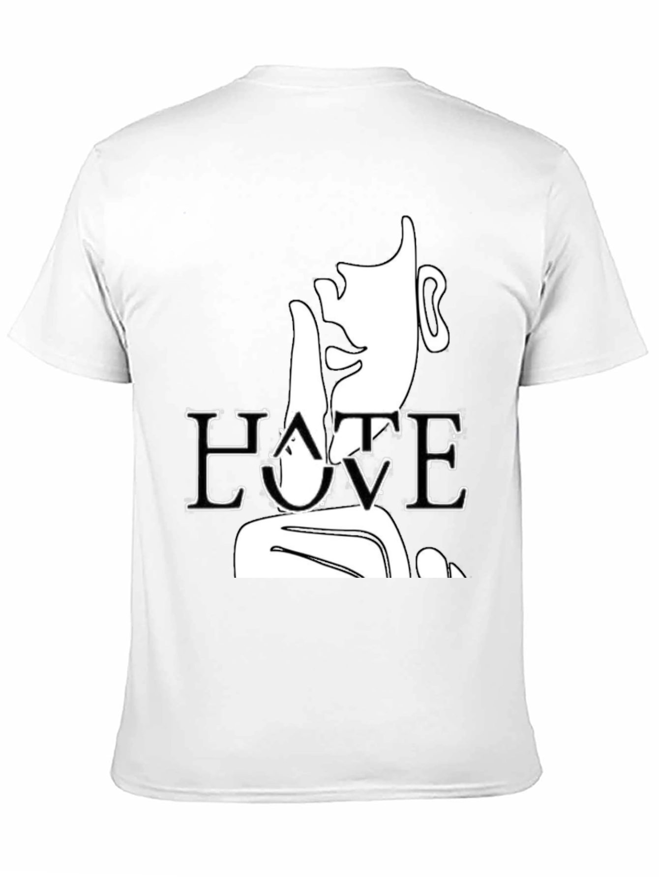 Hate Love Graphic T-Shirt - Black