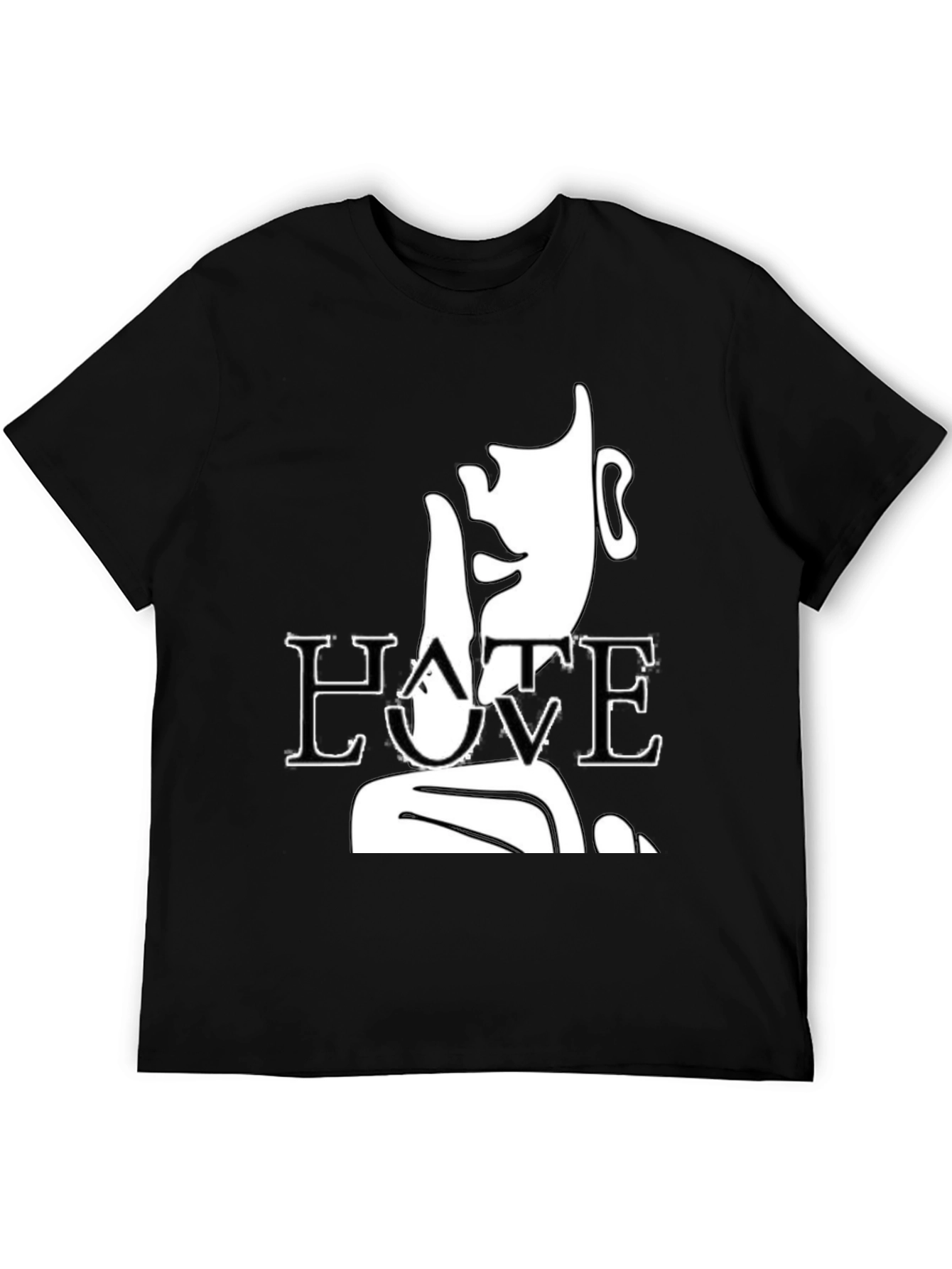Hate Love Graphic T-Shirt - Black