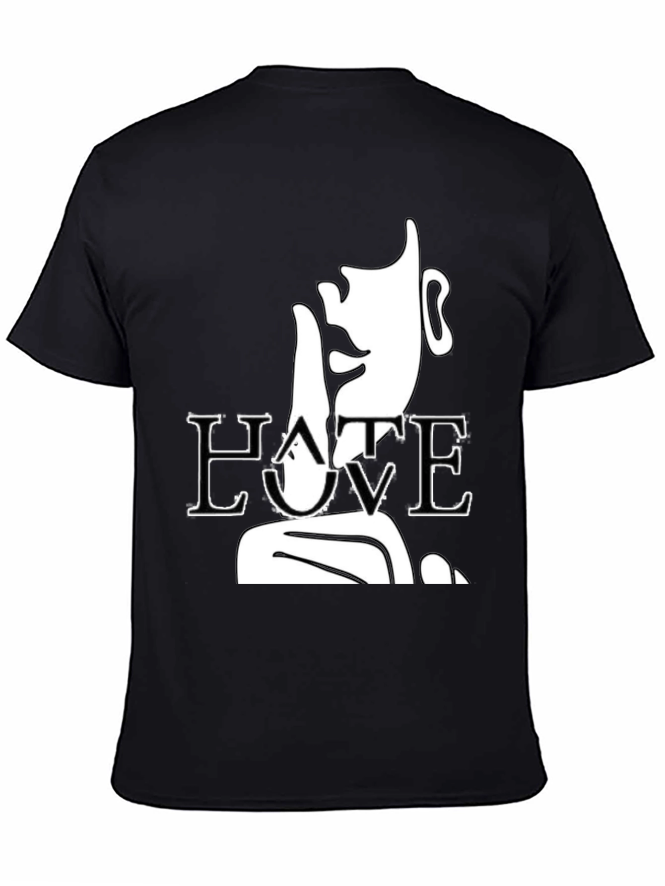 Hate Love Graphic T-Shirt - Black