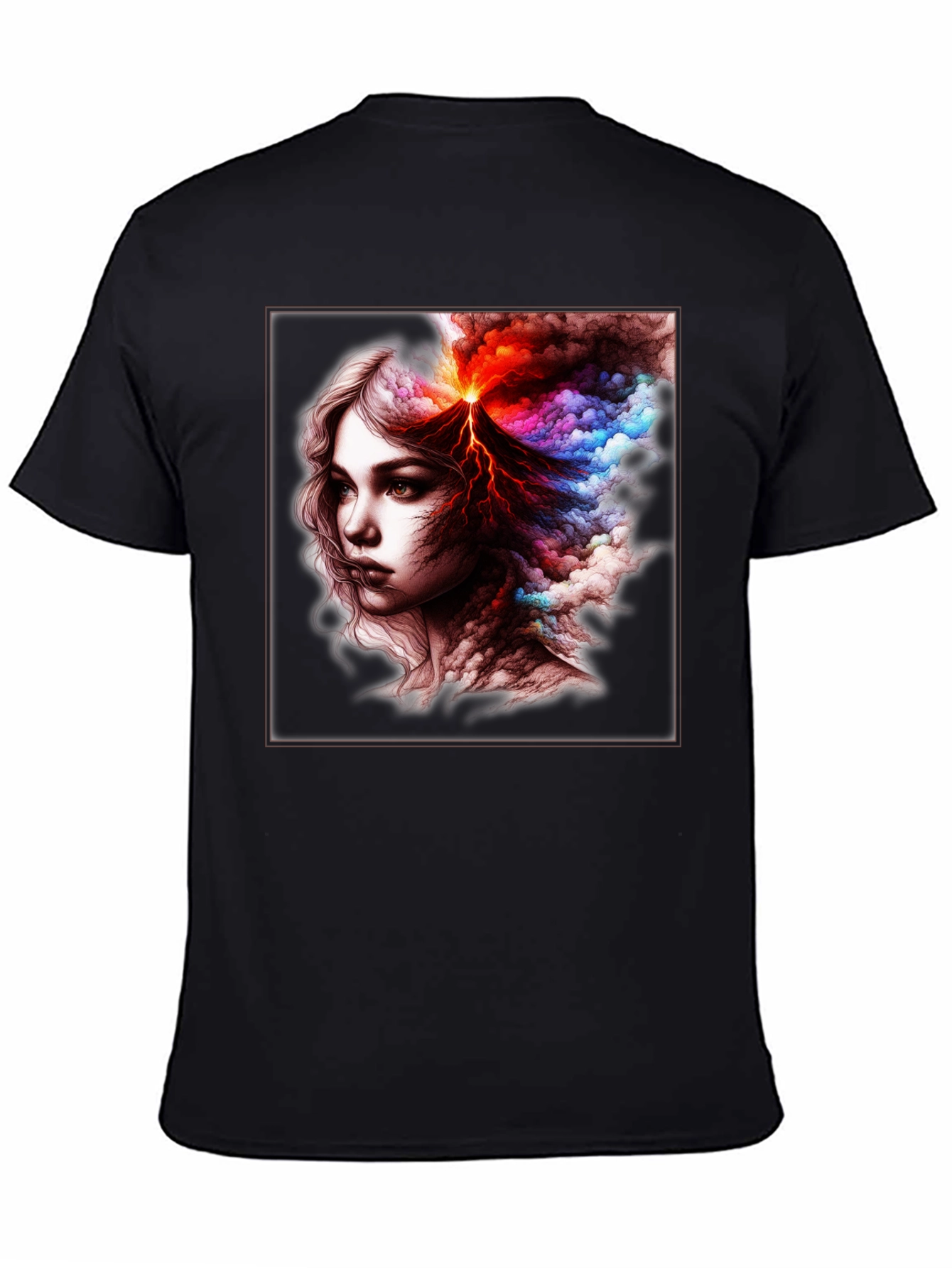 Volcano Woman Graphic T-Shirt - Unique Art Tee