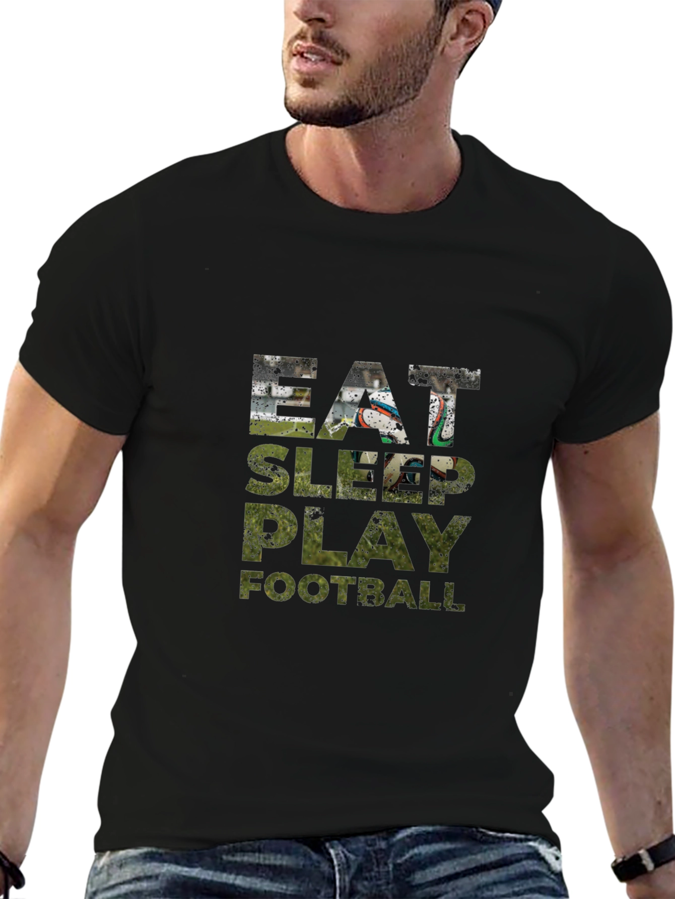 Eat Sleep Play Football Graphic Tee