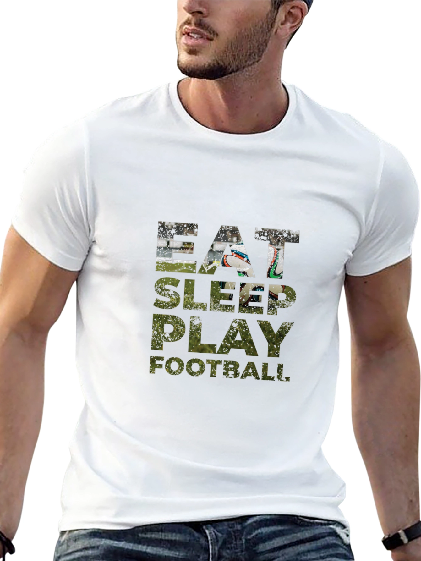 Eat Sleep Play Football Graphic Tee