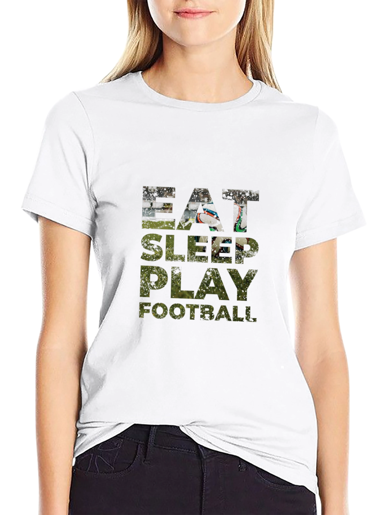 Eat Sleep Play Football Graphic Tee