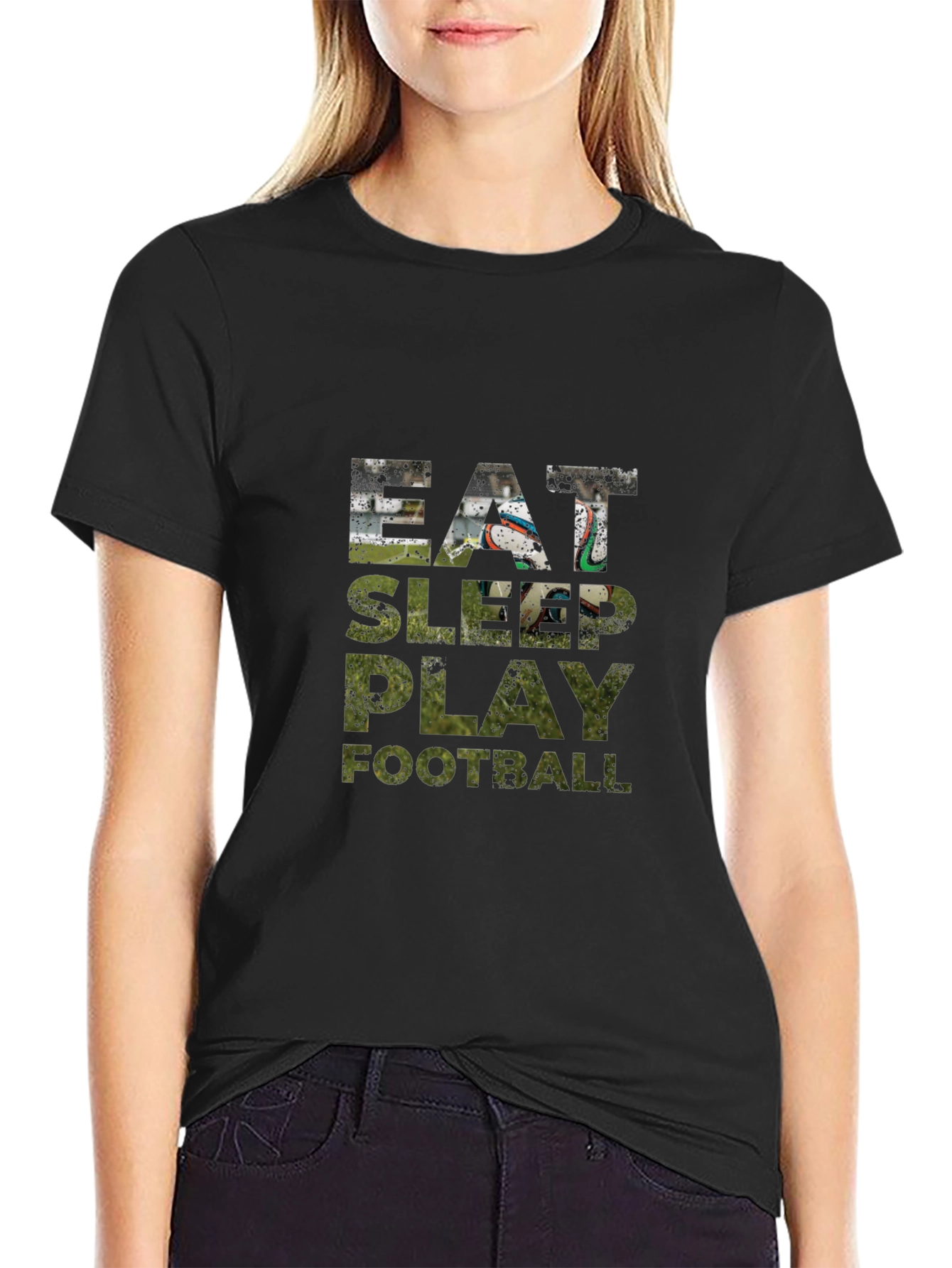 Eat Sleep Play Football Graphic Tee