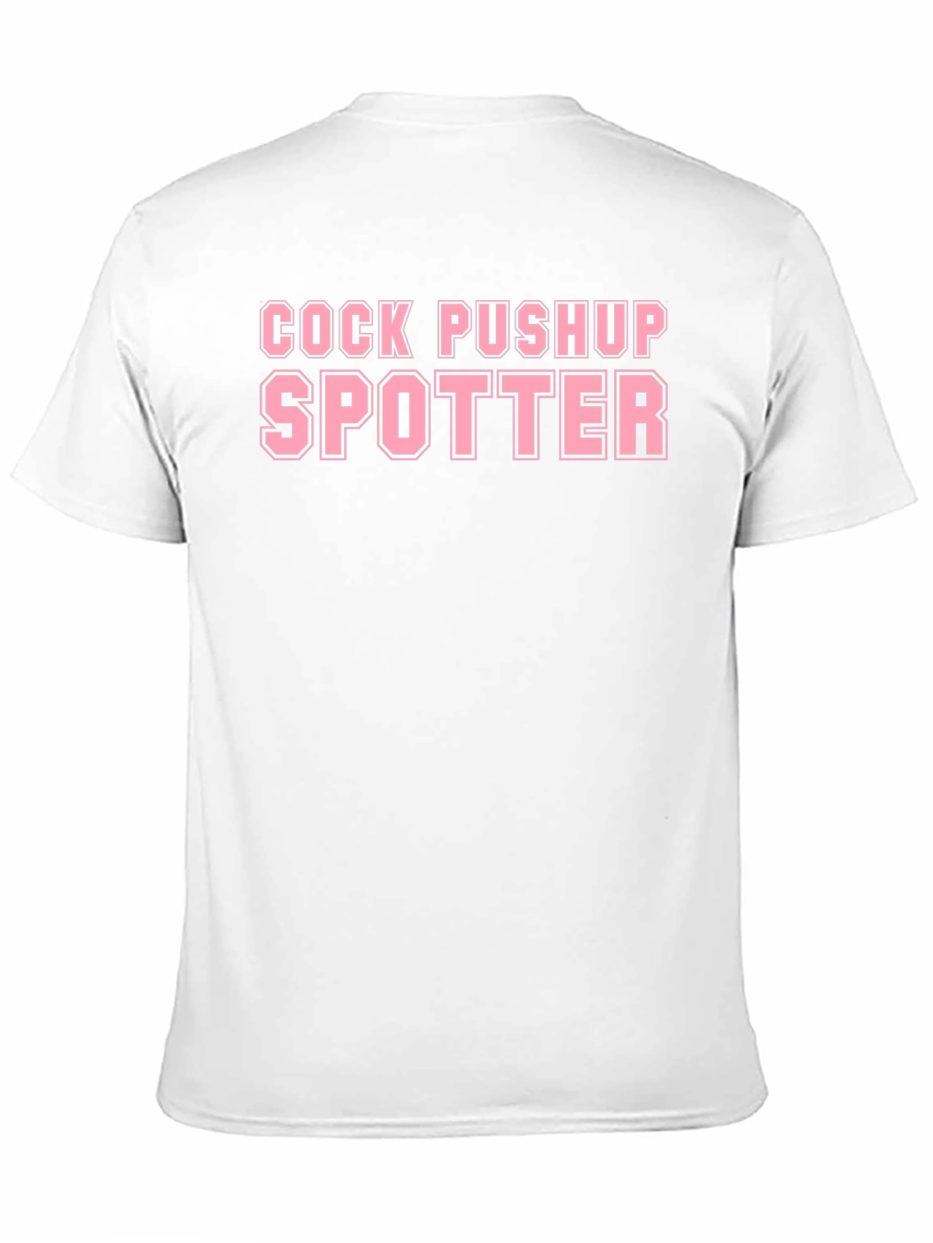 Cock Pushup Spotter Adult Humor Novelty Graphic T-Shirt