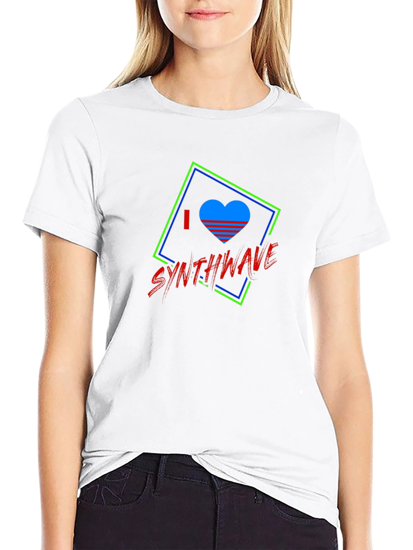 I Love Synthwave Graphic Tee - Black